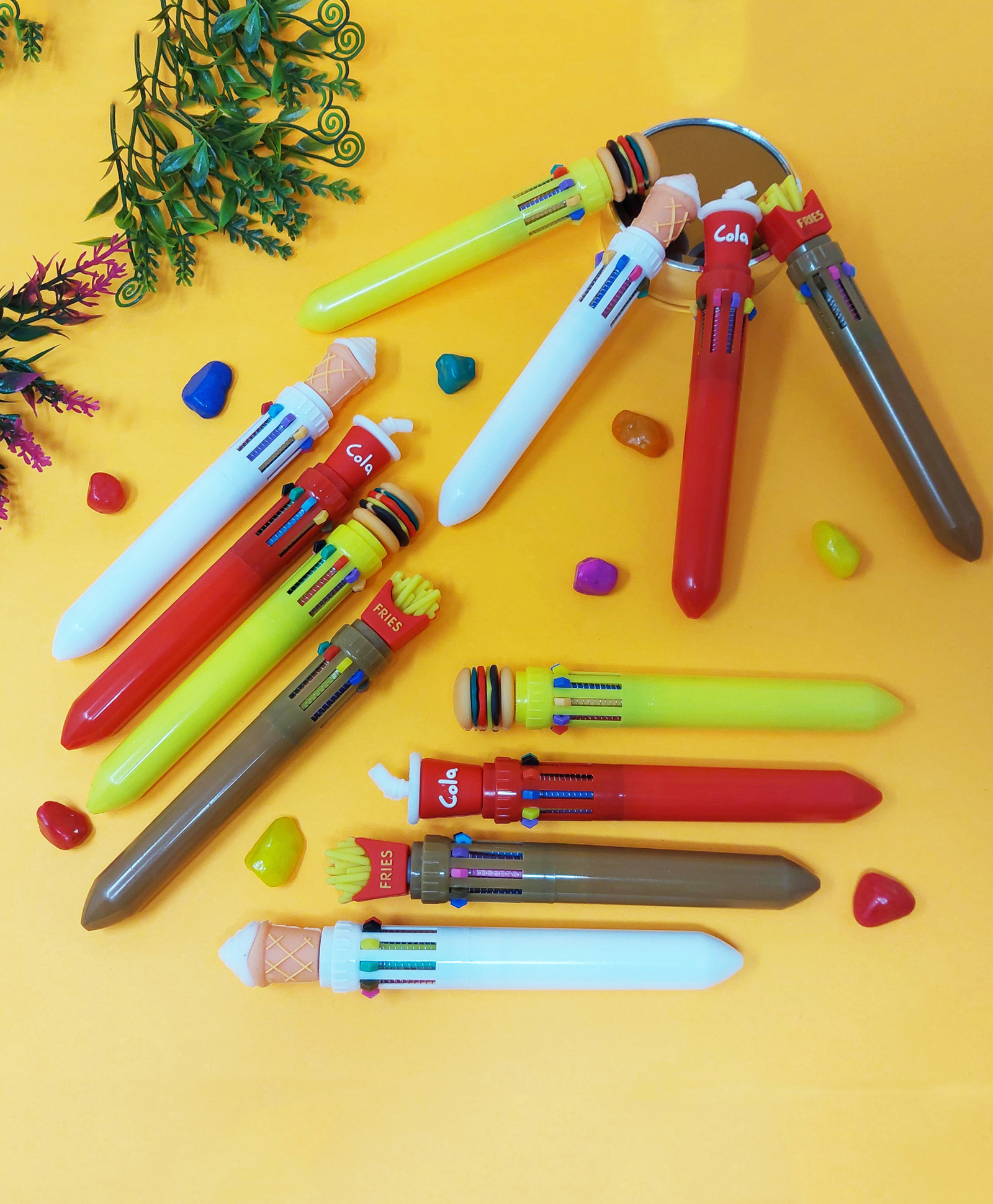 PARTEET Return Gift 10 IN 1 Multicolor Ball Point Pen / 10-Color Retractable Ballpoint Pens Set (Pack of 12, Multicolor)-image-31