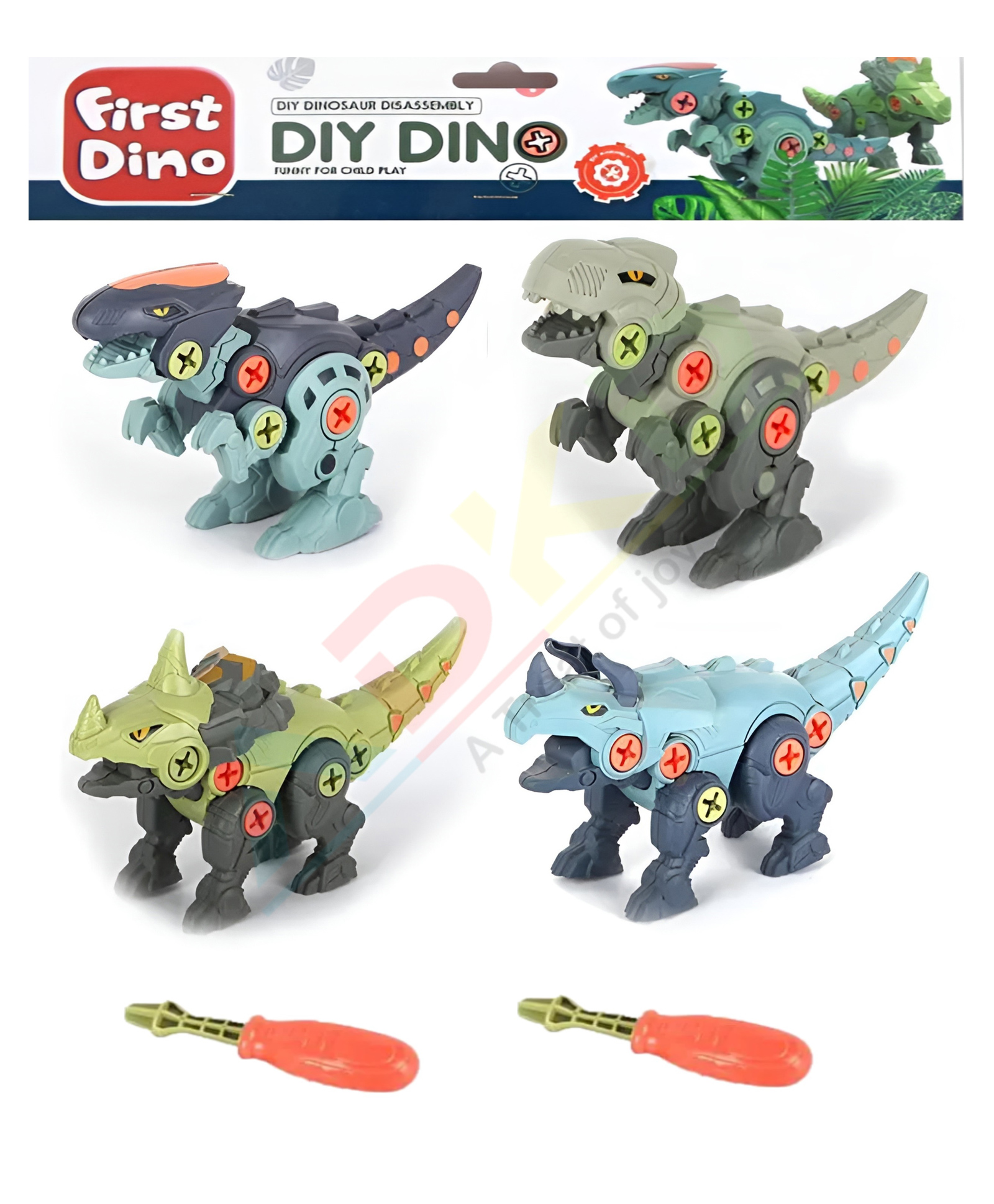 ADKD DIY Dinosaur Toy with Screwdriver Building Learning STEM Toys Pack of 4 (Color/Design May Vary)-picture-21