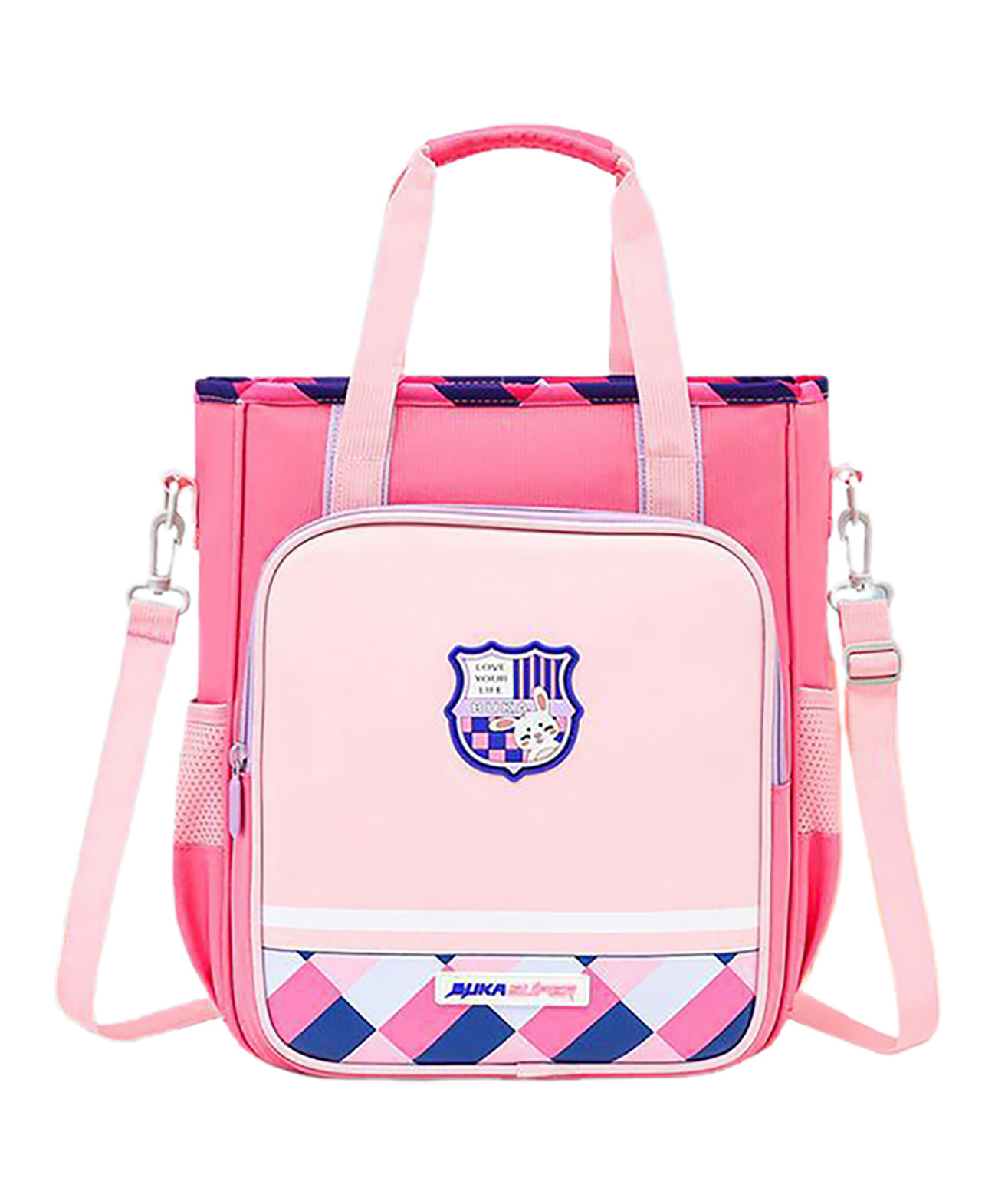 Little Surprise Box Soccer theme dual style Shoulder Backpack style Bag Pink- Height 16.9 cm-image-19