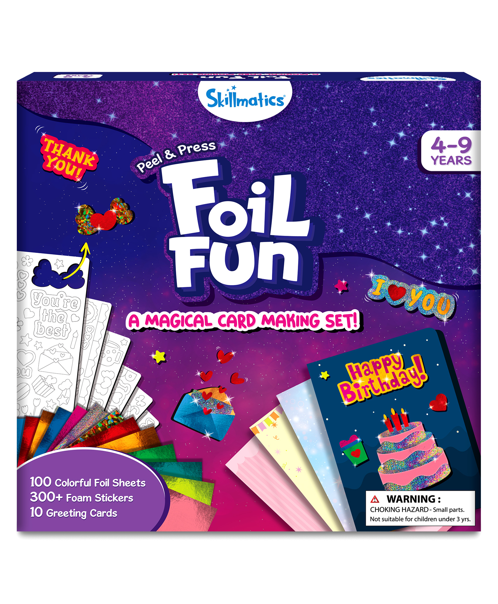 Skillmatics Art & Craft Activity Foil Fun Card Making Set No Mess Art for Kids Craft Kits & Supplies DIY Creative Activit, Gifts for Girls and Boys Ages 4 and up Travel Toys-picture-13