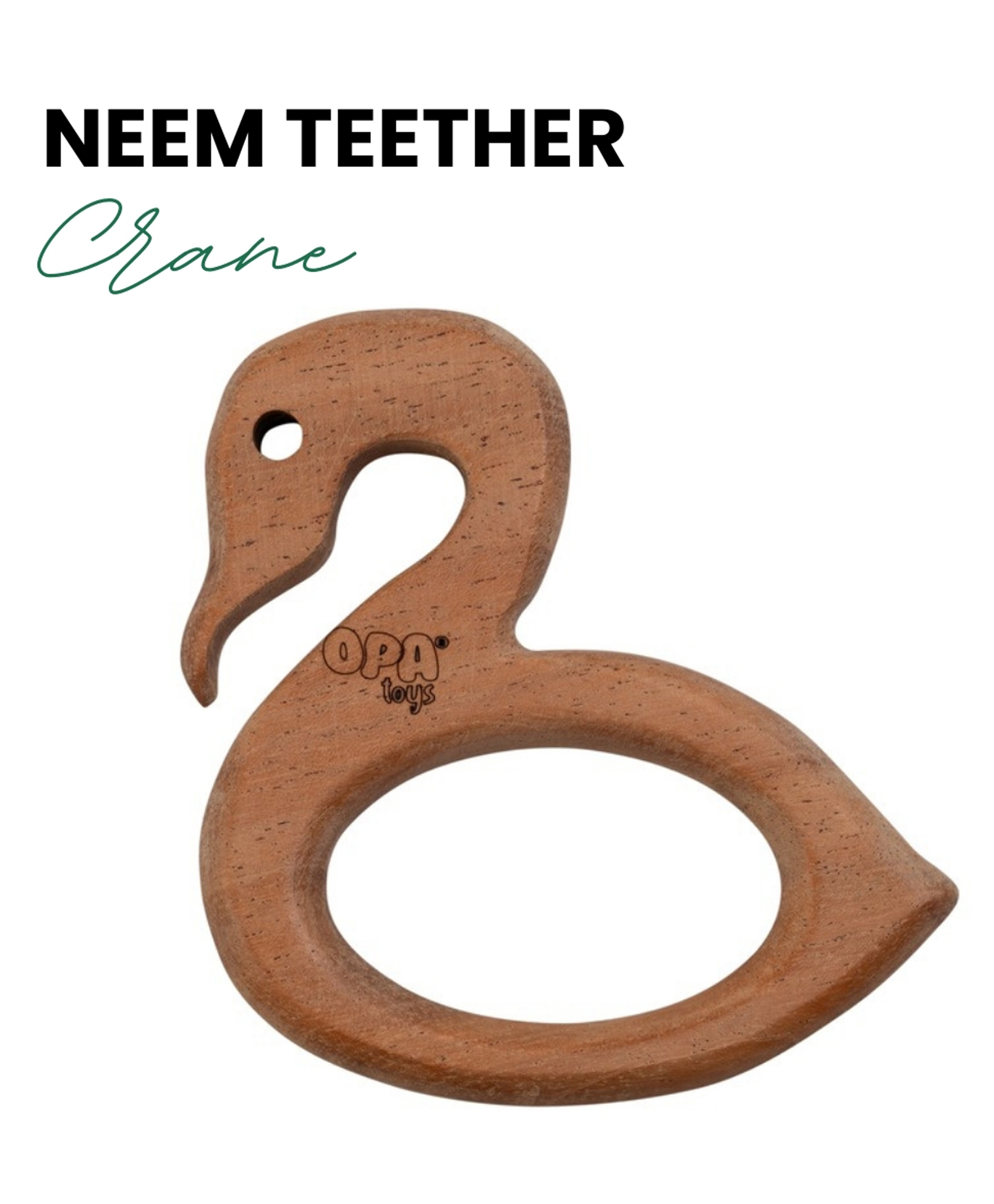opa toys Wooden Crane Neem Teether (1 Pieces)-picture-16