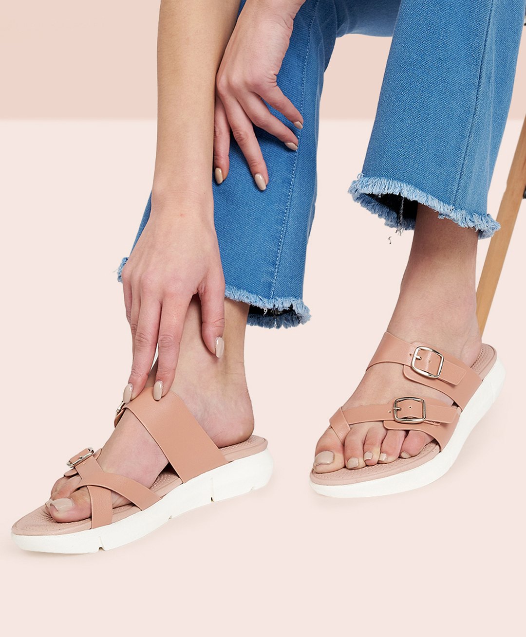KazarMax Magnolia Flat Sandals - Peach-picture-22