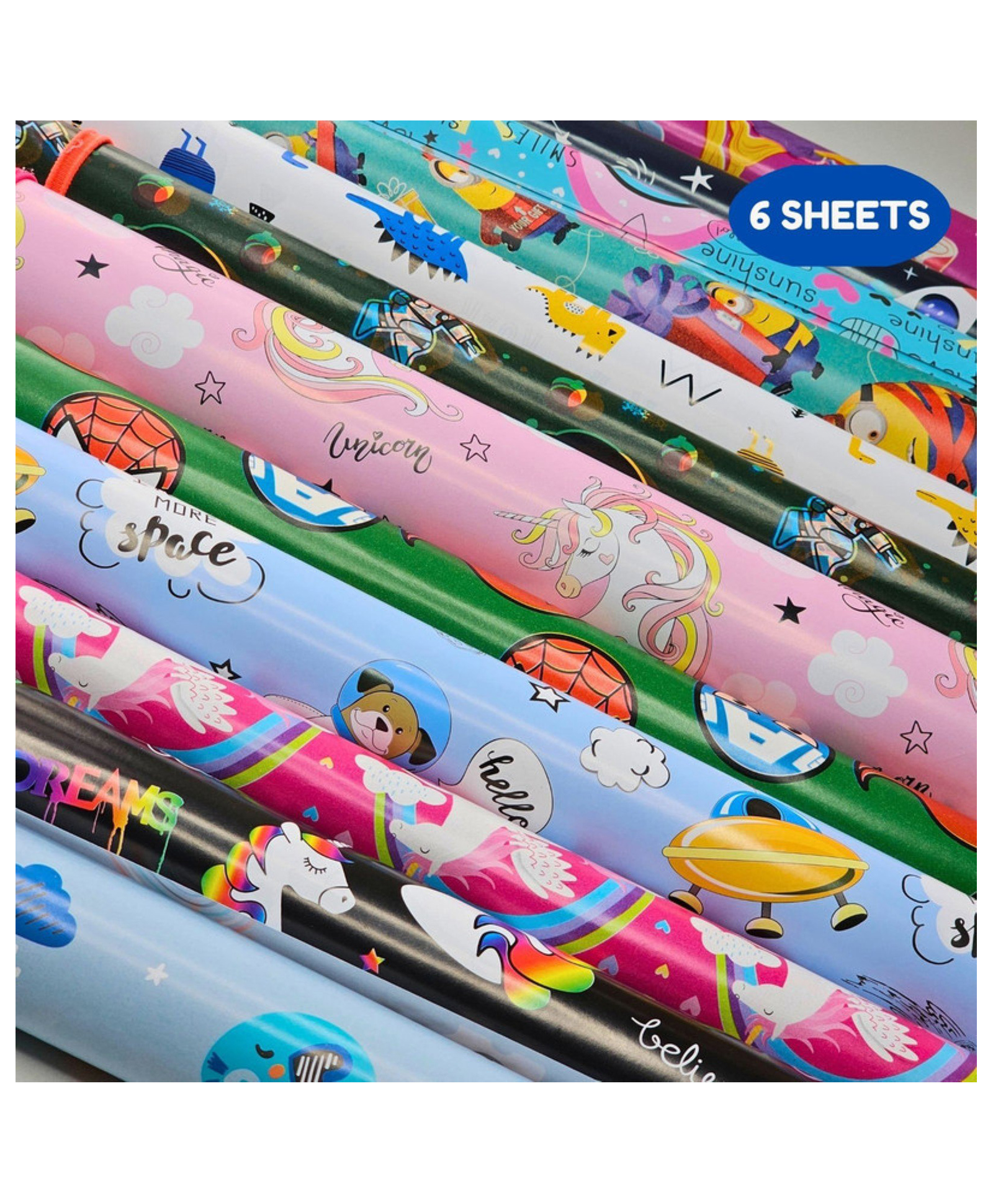 Puchku Mix Prints Gift Wrapping Paper for Gift Wrap Random Mix Design- Pack of 6-image-14