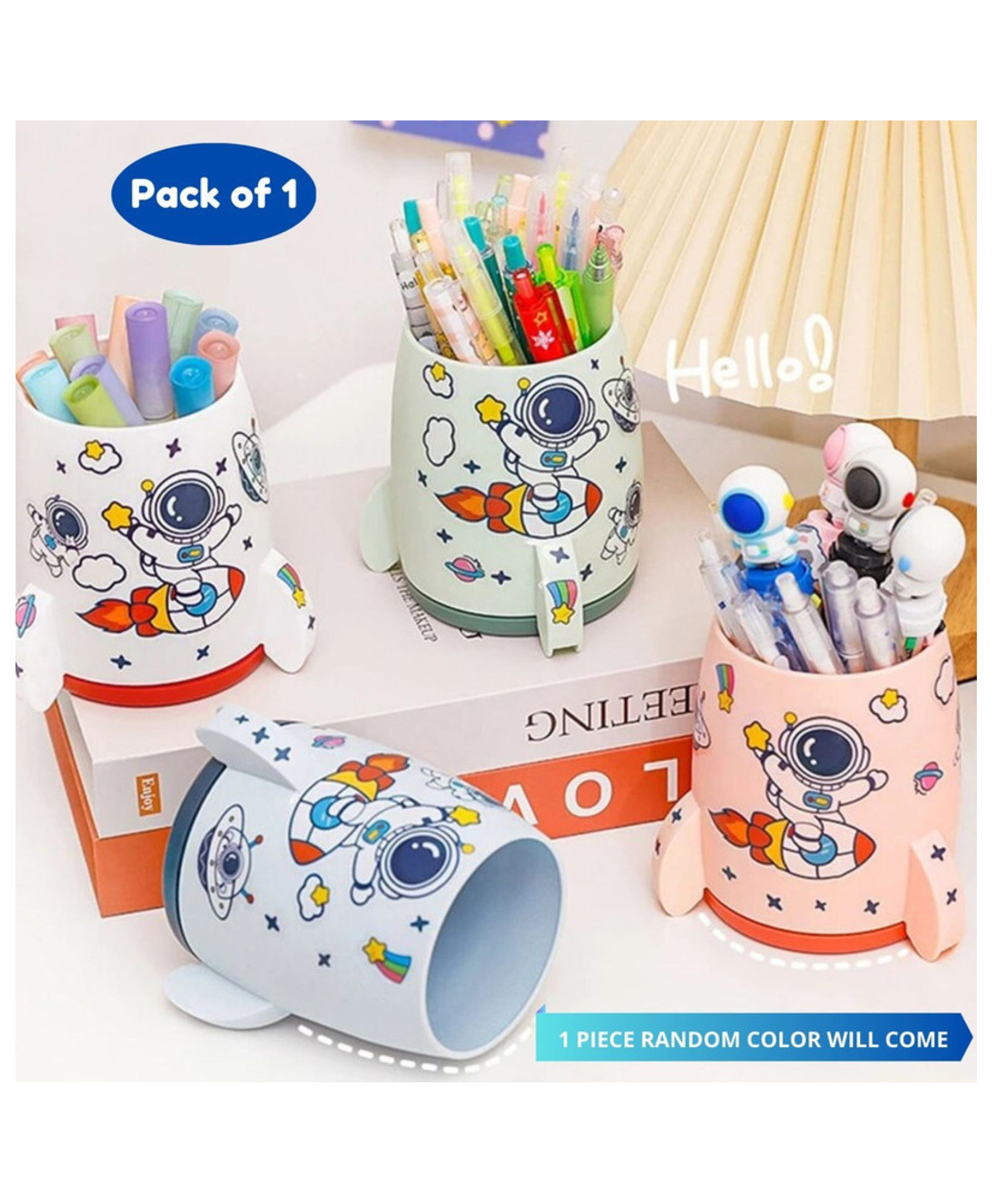 Puchku Multifunction Desktop Storage Pen Holder Stationery Organizer (Pack of 1 Multicolor)-image-38