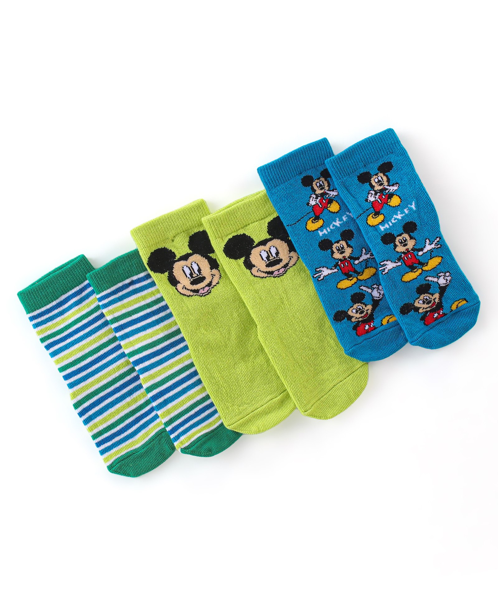 Cute Walk by Babyhug Disney Non Terry Anti-Bacterial Ankle Length Mickey Mouse Graphics Pack of 3- Multicolor-image-21