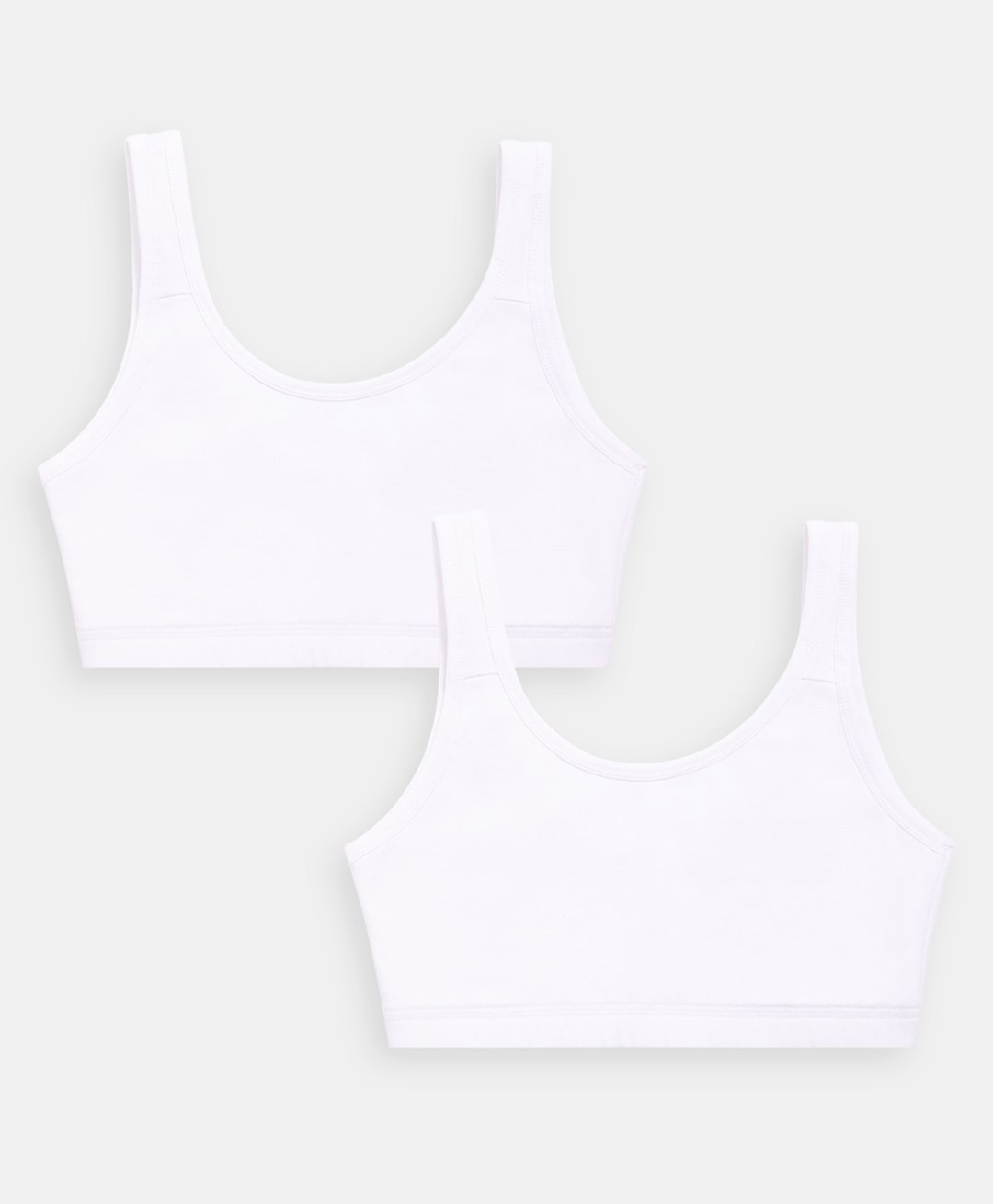 Sillysally Pack of 2 Sleeveless Solid Non Padded & Non Wired Active Bras - White-image-48
