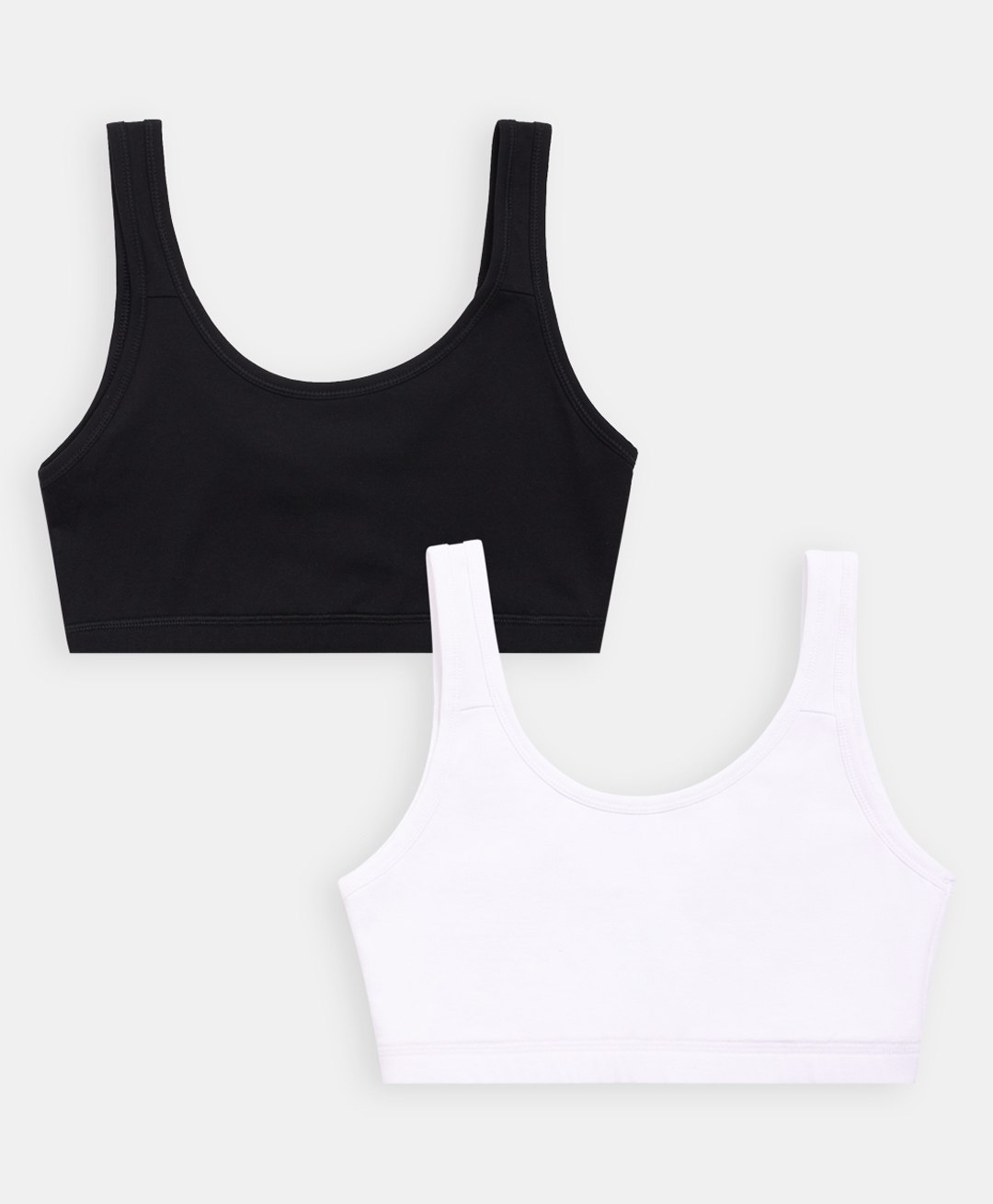 Sillysally Pack of 2 Sleeveless Solid Non Padded & Non Wired Active Bras -   White &  Black-picture-21