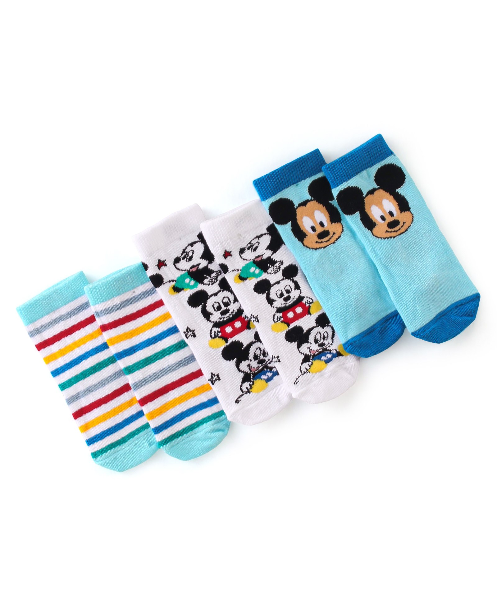 Cute Walk by Babyhug Disney Non Terry Anti-Bacterial Ankle Length Mickey Mouse Graphics Pack of 3- Multicolor-image-22