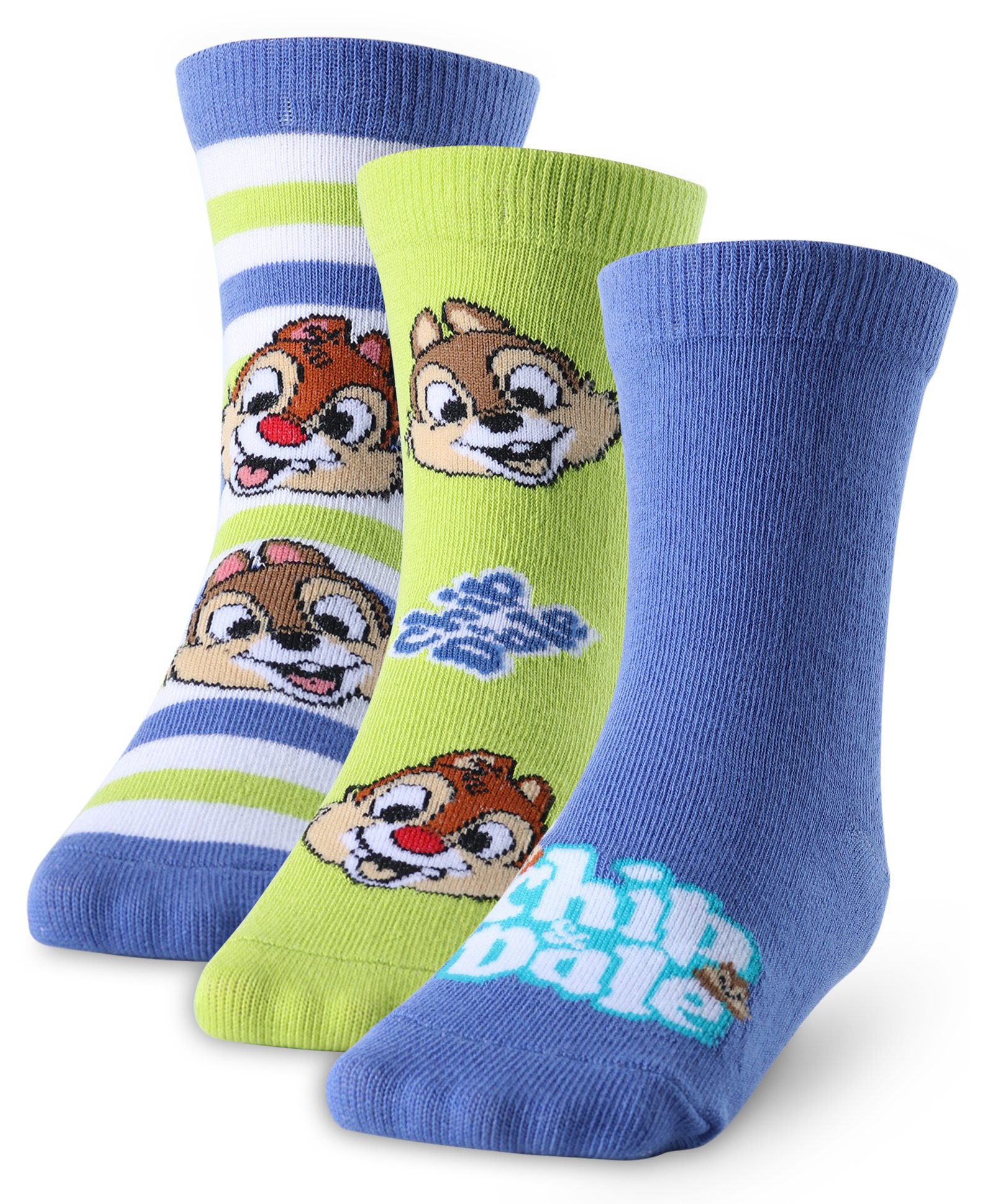 Cute Walk by Babyhug Disney Ankle Length Anti-Bacterial Chip N Dale Graphics Socks Pack of 3 - Multicolour-picture-16