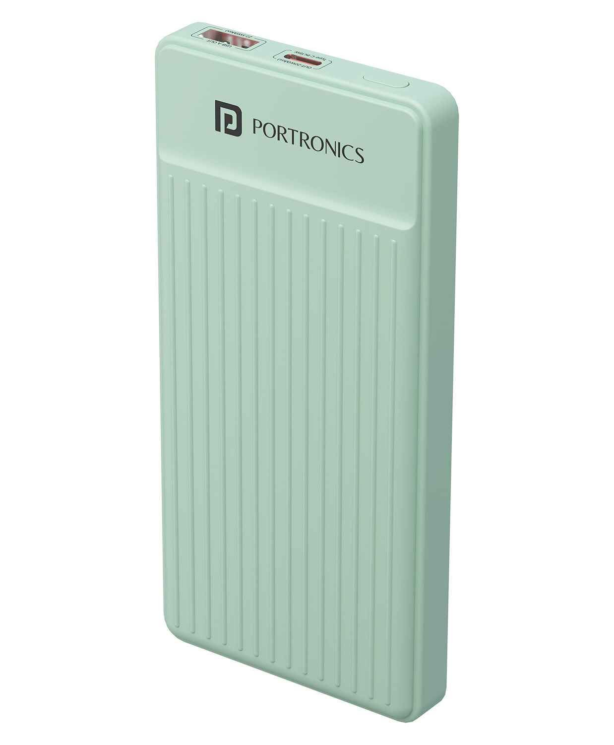 Portronics Luxcell B 10K 10000 mAh 22.5W Fast Charging Power Bank Ultra Slim Power Bank with Mach USB-A Output Wake Up Button-Green-image-19