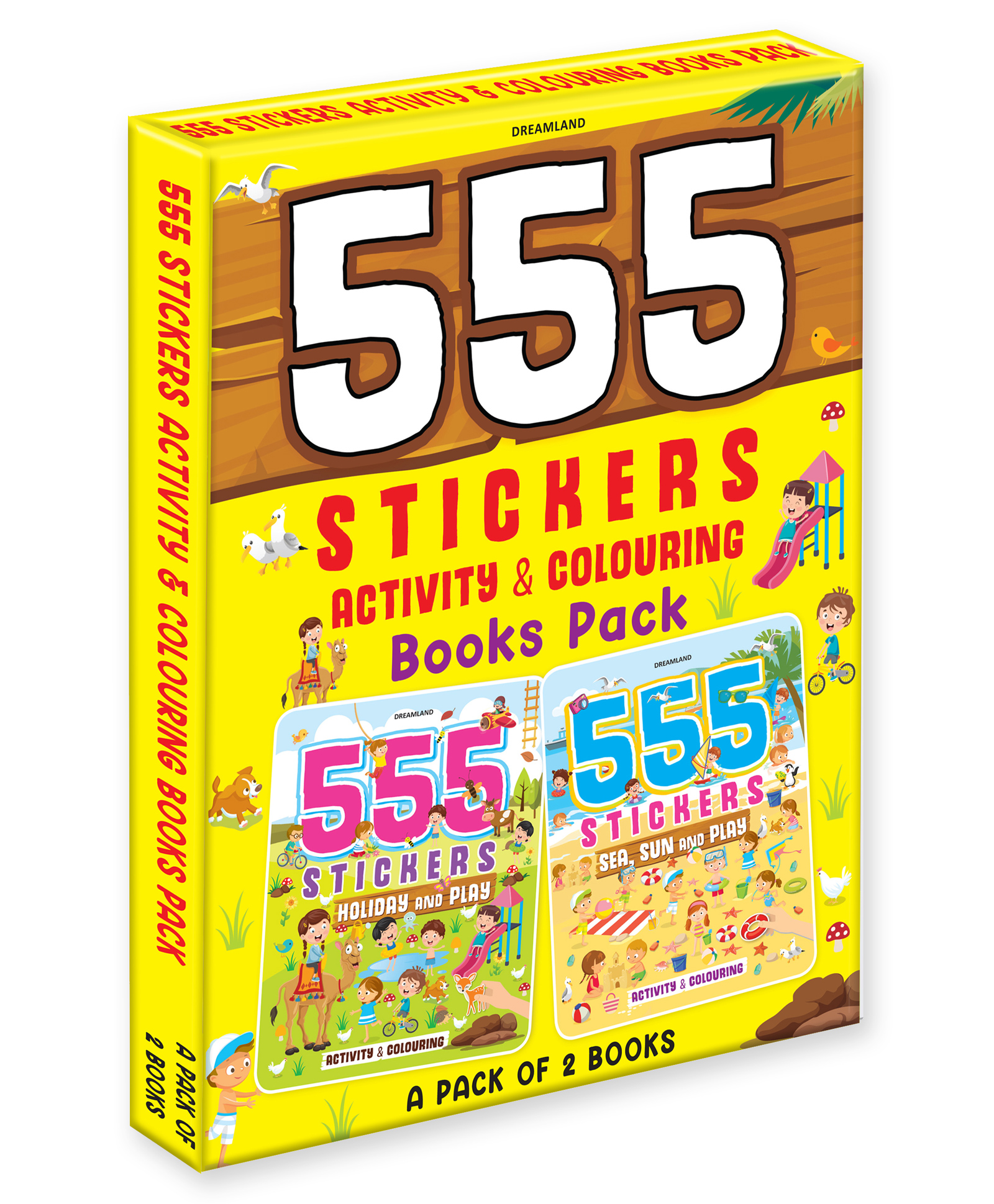 555 Stickers and Activity Books Pack of 2 Books - English-image-2