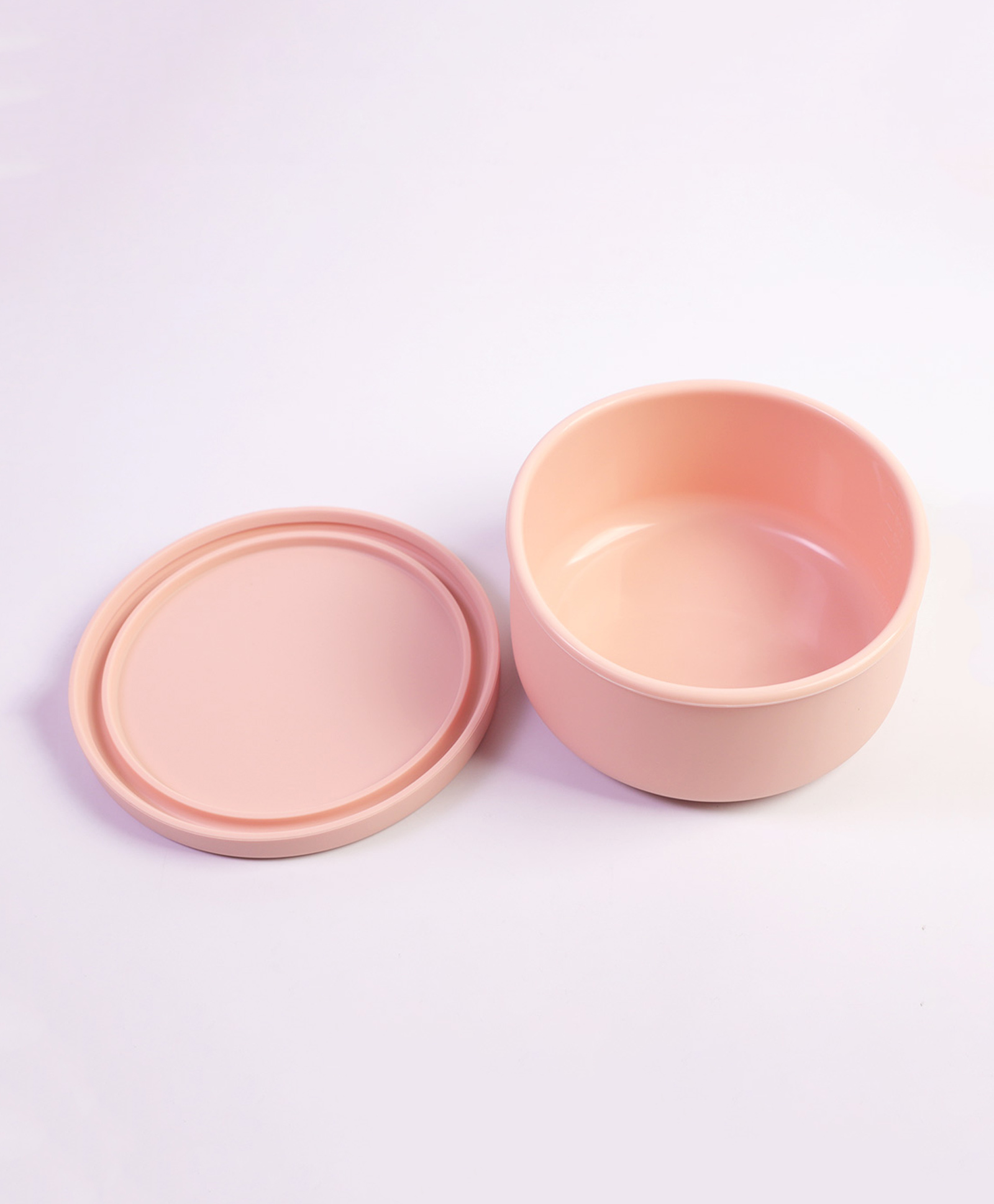 fab n funky Round Shape 100% Silicone Bowl With Lid - Pink-picture-21