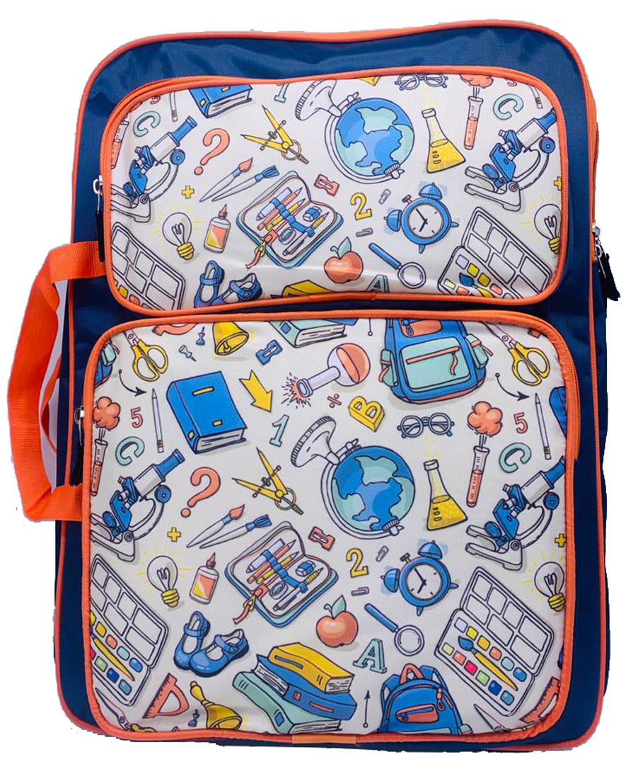 Echo Boomers White Printed A3 Art Board Drawing & Activity Backpack Bag with Multiple Pockets - Height 15 Inches-image-21