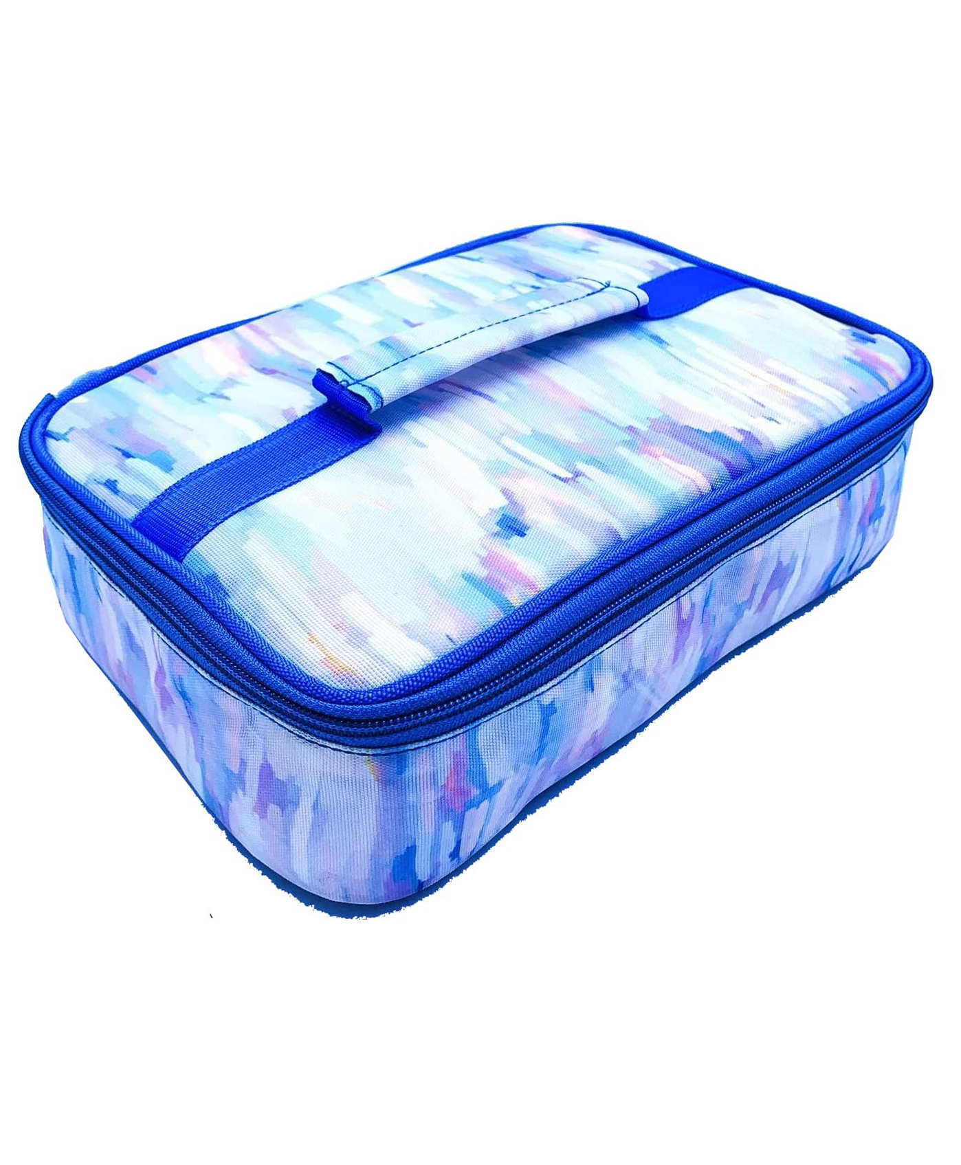 Echo Boomers Blue Colour Printed Insulated Tiffin Bento Lunch Large Bag with Multi Zipper Pockets - Pack of 1-image-39