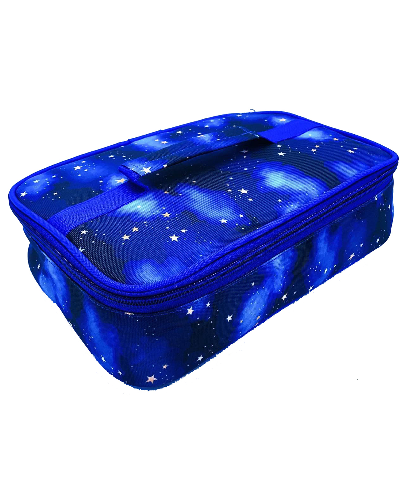 Echo Boomers Blue Universe Printed Insulated Tiffin Bento Lunch Large Bag with Multi Zipper Pockets - Pack of 1-image-41