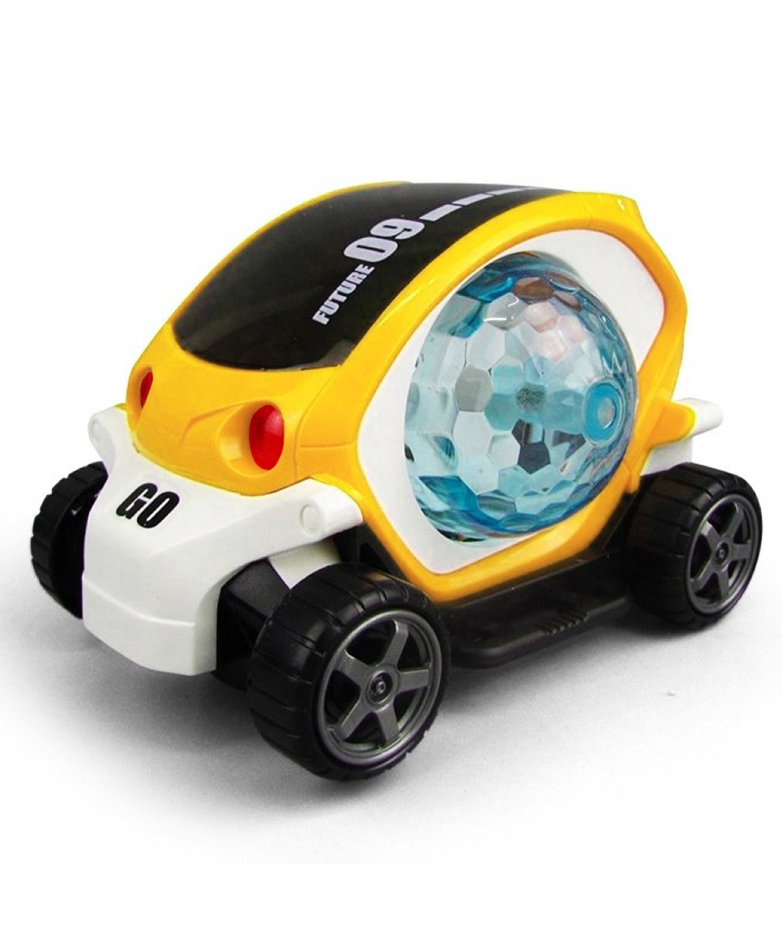 VGRASSP Bump and Go Action 360 Degree Rotating Battery Operated Future Stunt Car Toy for Kids - with Beautiful And Colorful 4D Lights and Dynamic Music (Yellow)-picture-19