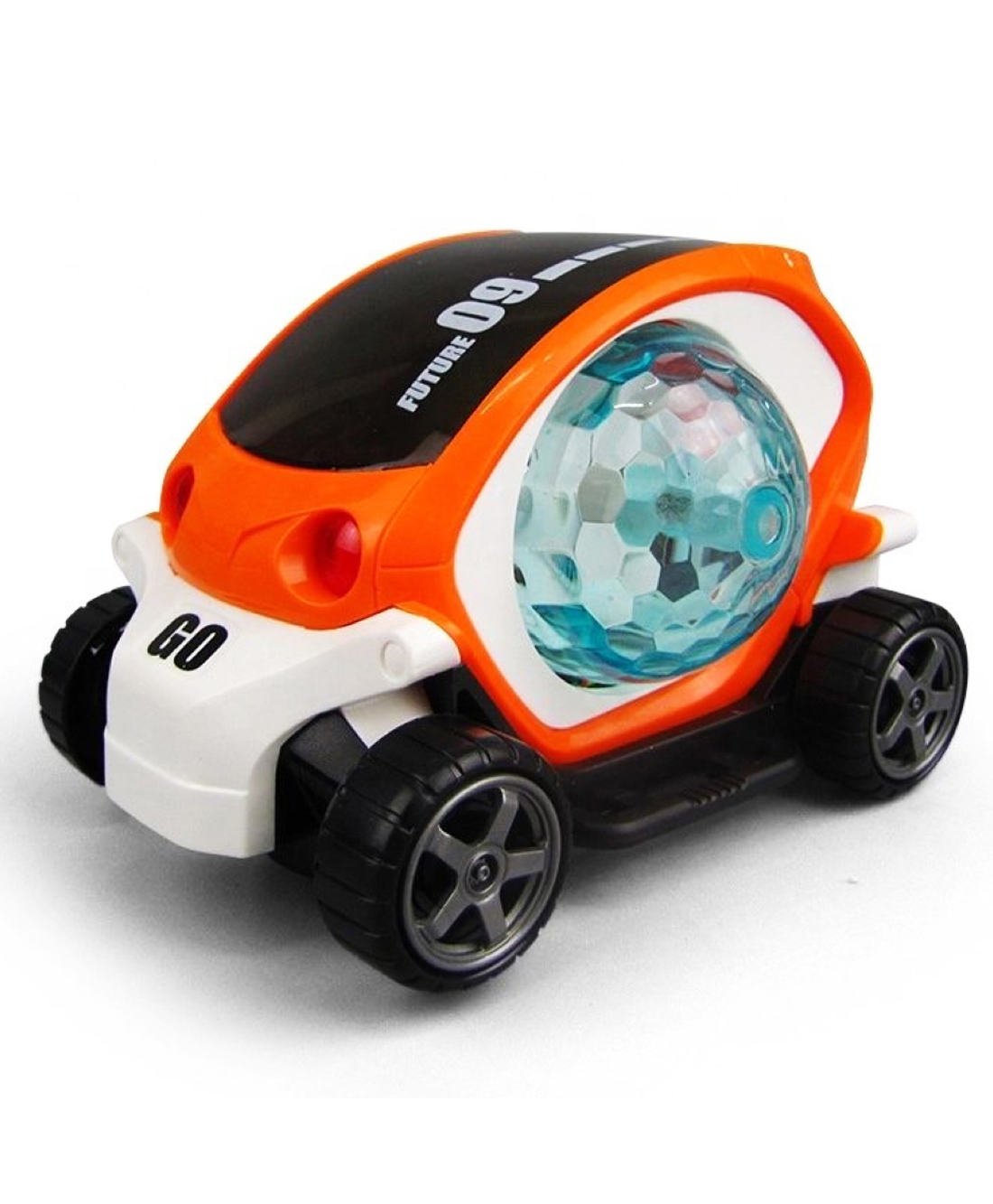 VGRASSP Bump and Go Action 360 Degree Rotating Battery Operated Future Stunt Car Toy for Kids - with Beautiful And Colorful 4D Lights and Dynamic Music (Orange)-picture-24