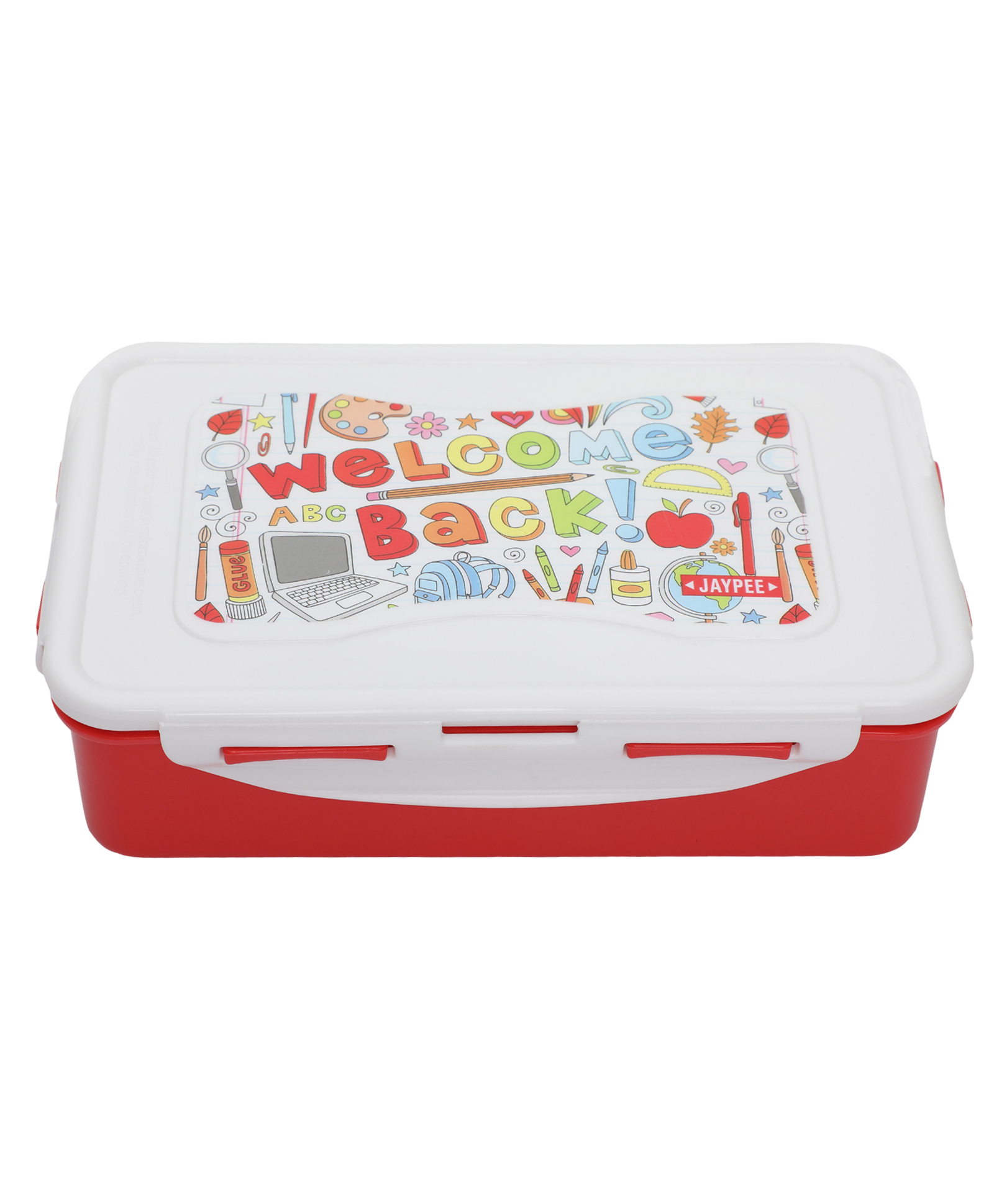 JAYPEE Nuter Butter Plastic 2 Container Lunch Box with Spoon |Leakproof Tiffin box with Silicon Seal - Red -  1100 ml for school Kids , Girls & Boys-picture-19