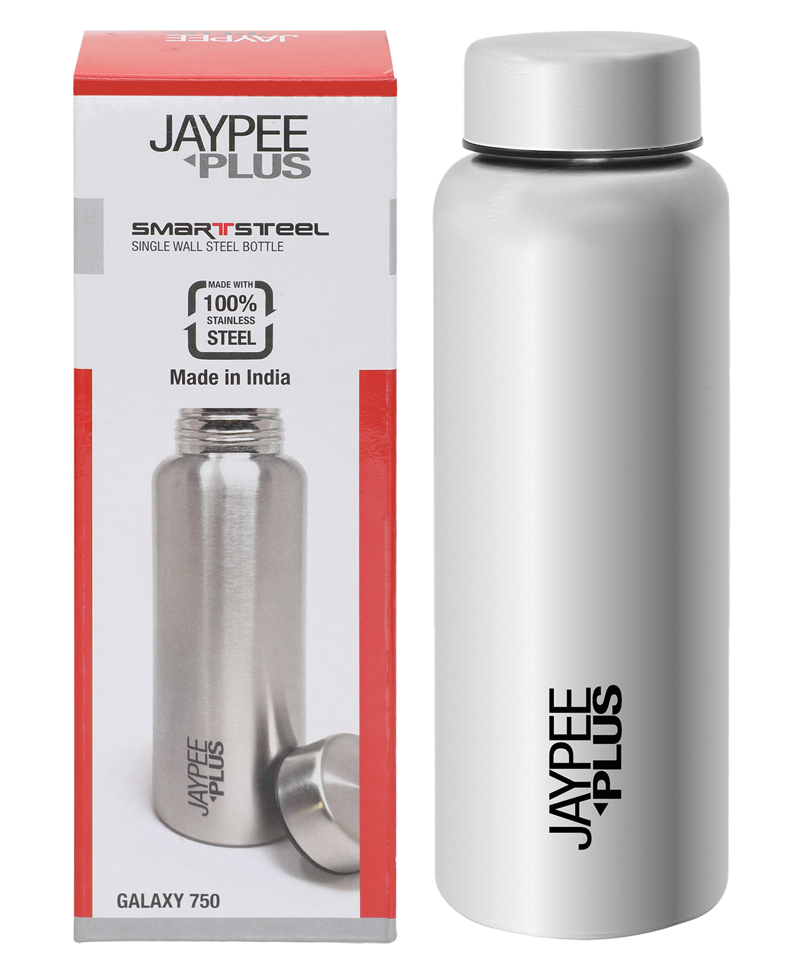 Jaypee Plus Galaxy Stainless Steel Leak Proof Campaign Water Bottle-750 ml - Silver-image-17