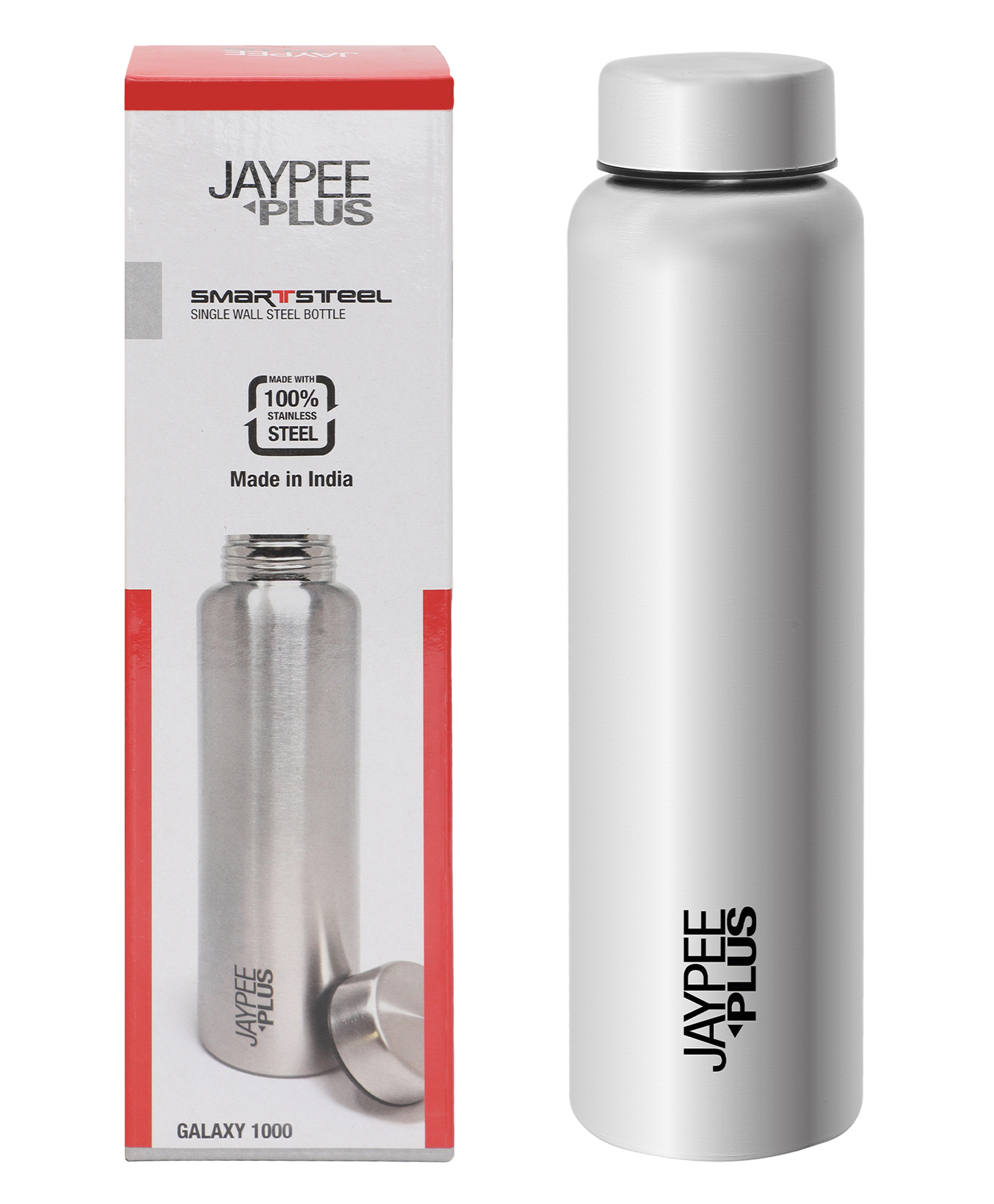 Jaypee Plus Galaxy Stainless Steel Leak Proof Campaign Water Bottle - 1000 ml - Silver-picture-12