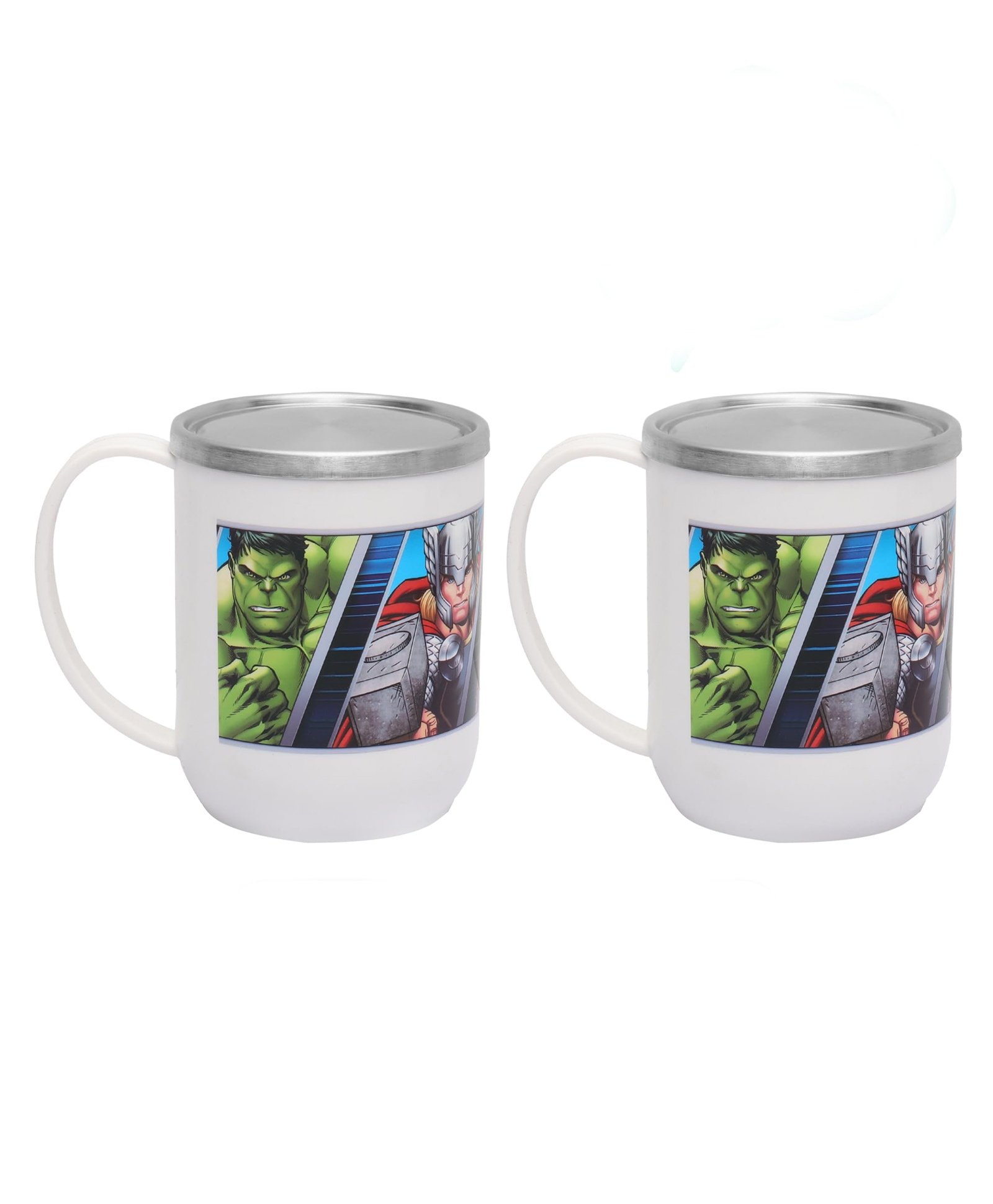 Jaypee Plus Cupshup Prime Disney Avengers Hulk, Captain America Coffee Milk Cup For Kids Unbreakable Insulated Stainless Steel With Lid 400ml Pack of 2-image-28