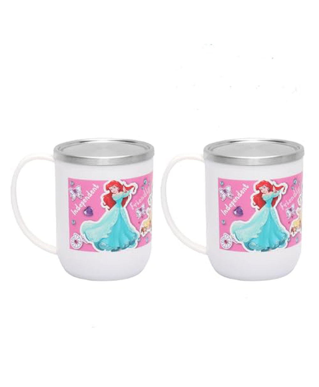 Jaypee Plus Cupshup Prime Disney princess Coffee Milk Cup For Kids Unbreakable Insulated Stainless Steel With Lid 400ml Pack of 2-image-17