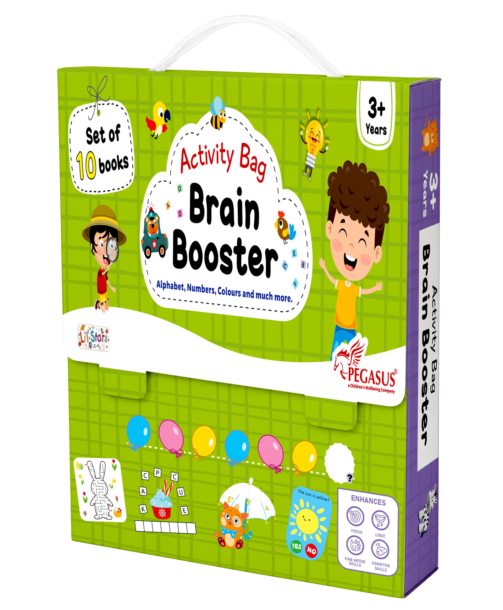 Brain Booster Activity Bag 10 Books Set for Children - English-image-12