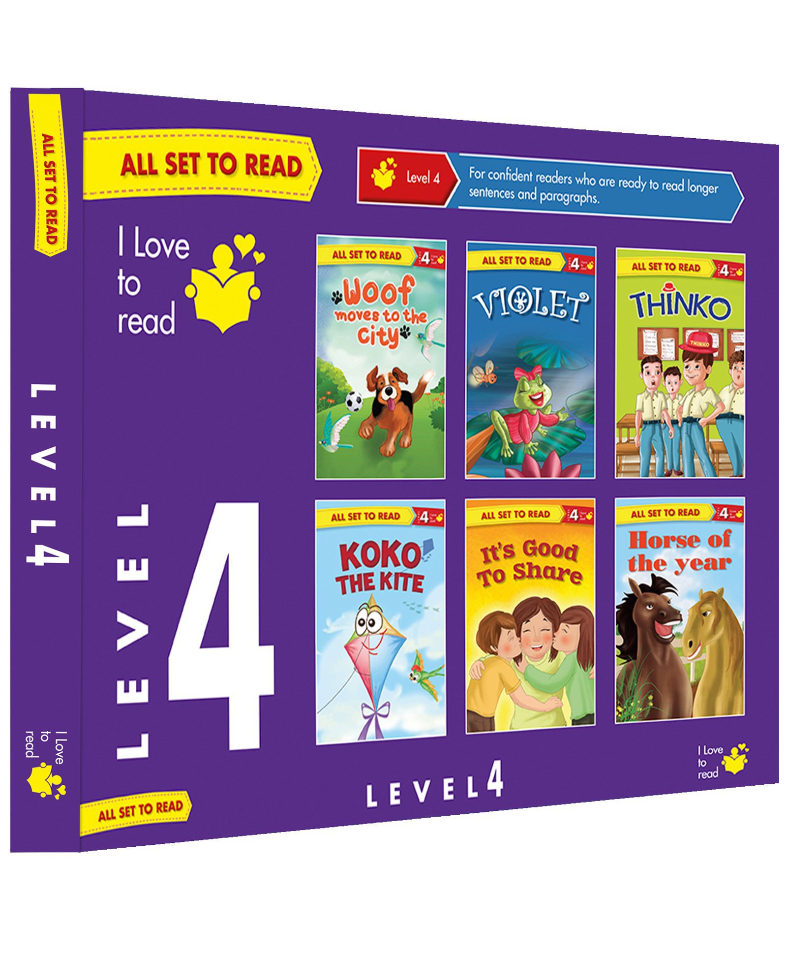 om books international All Set to Read Level 4 Assisted Reading For Confident Readers Set of 6 Books Red Box - English-picture-36