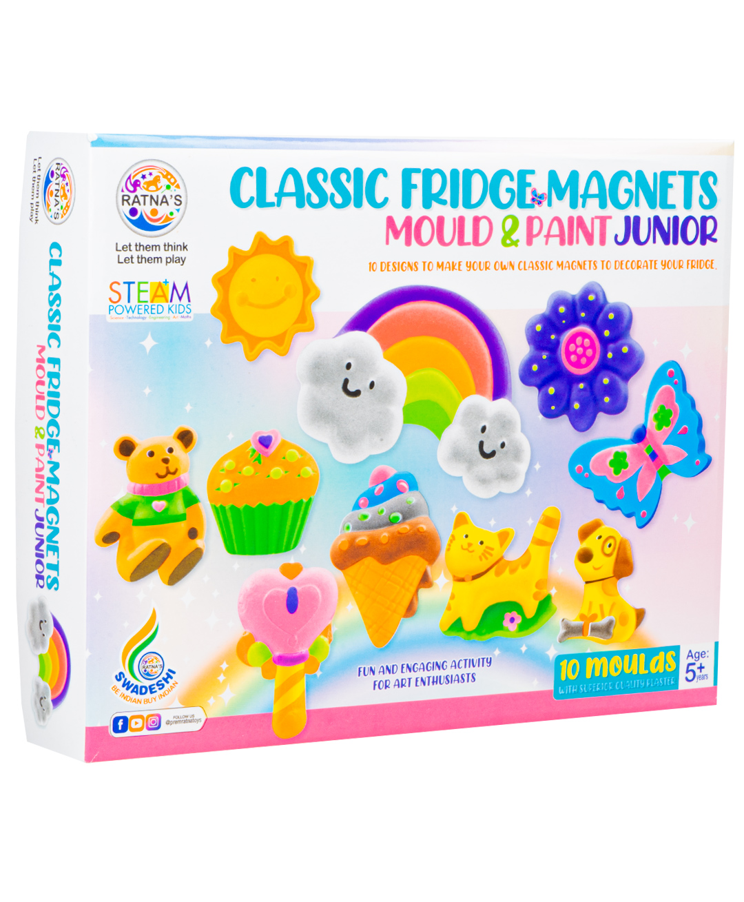 Ratnas Classic Fridge Magnets Mould & Paint Junior Art Kit - Multicolour