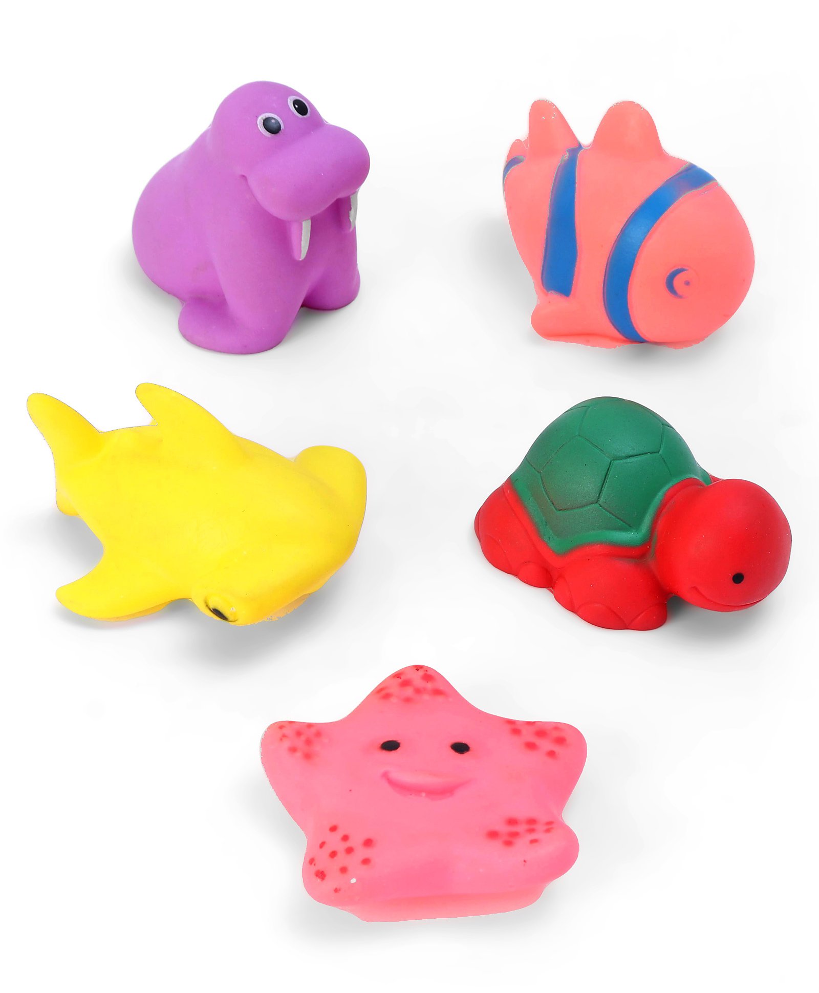 Ratnas Squeezy Sea Animals Bath Toys Pack of 5 - Multicolor-picture-20