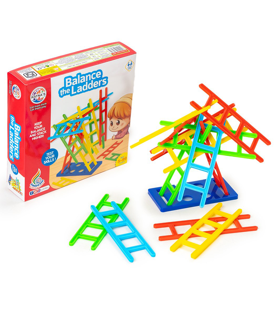 Ratnas Balance the Ladders Building and Stacking Toy - Multicolour-picture-11