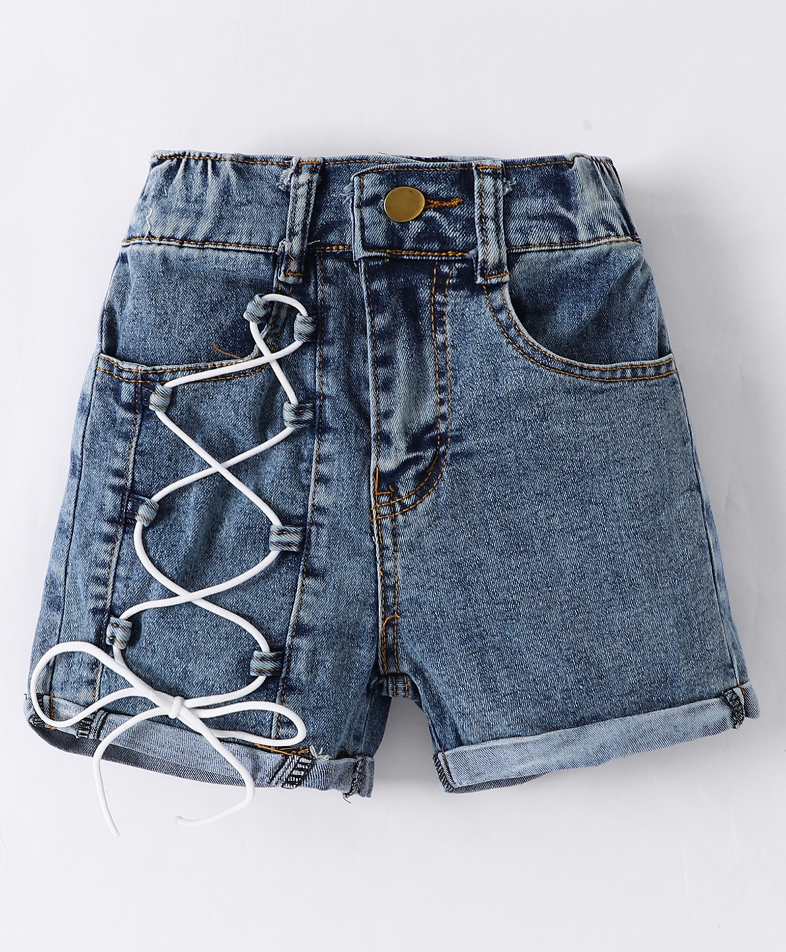 Kookie Kids Shorts with Laces - Blue-picture-27