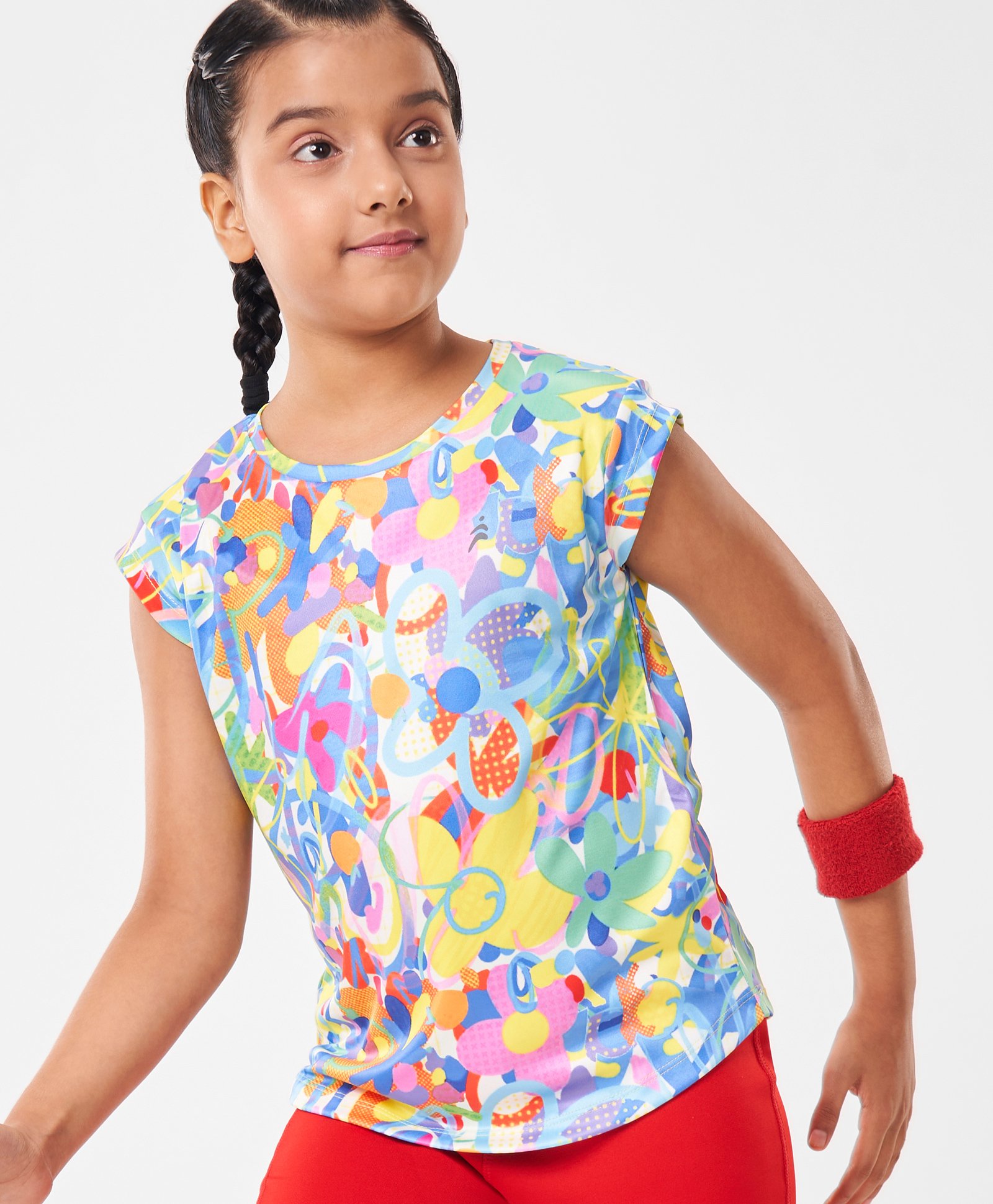 Pine Active Sleeveless High Stretch T-Shirt Splash Print - Multicolour-image-18
