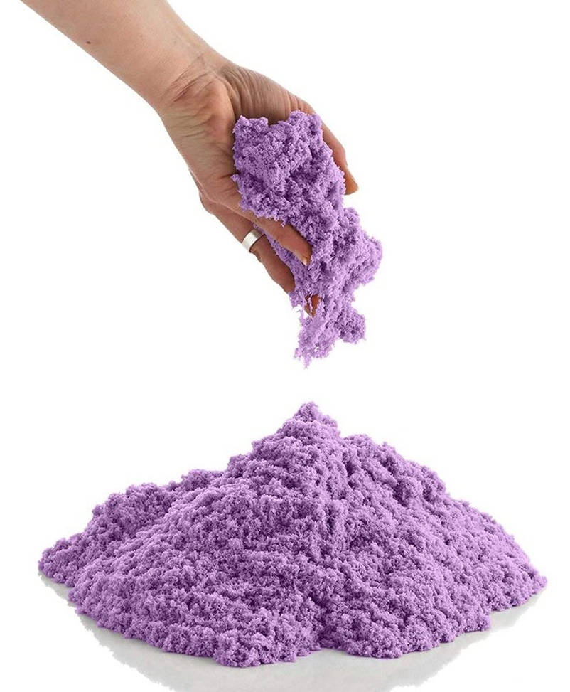 BabyGo Soft Space Sand Clay for Indoor Playing Moldable 500g in Resealable Bag with Free Big Mould - Purple-picture-42