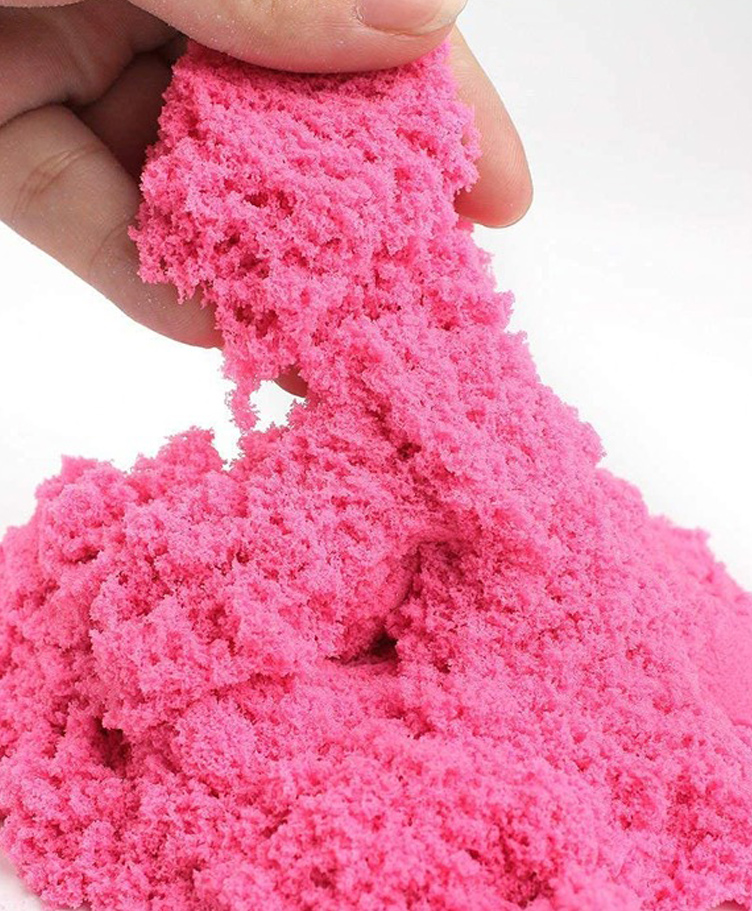 BabyGo Soft Space Sand Clay for Indoor Playing Moldable 500g in Resealable Bag with Free Big Mould-Pink-picture-6