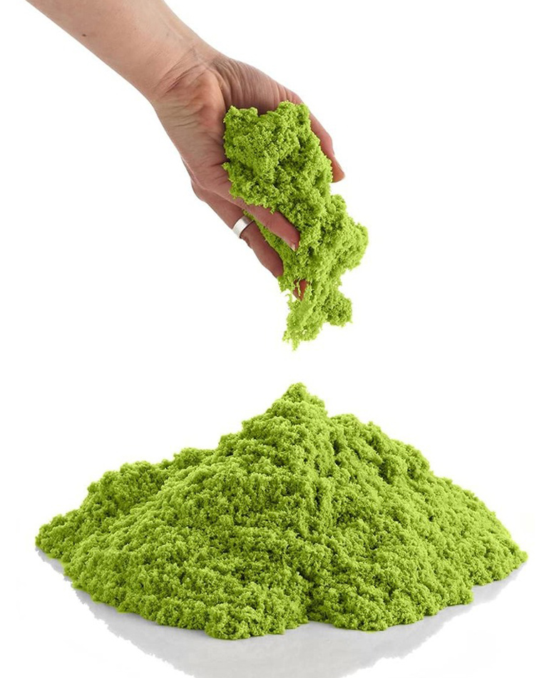 BabyGo Soft Space Sand Clay for Indoor Playing Moldable 500g in Resealable Bag with Free Big Mould -Green-picture-47