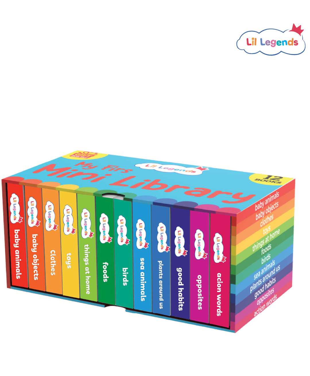 Oswaal Lil Legends Mini Library Box Set Volume 2 12 Books Baby Animals Baby Objects Clothes Things At Home Toys Foods Birds Sea Animals Plants Around Us Good Habits Opposites Action Work- English-image-45