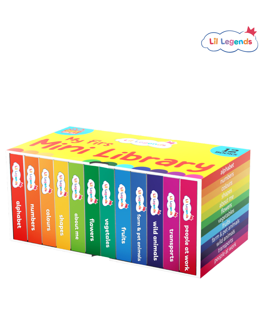 Oswaal Lil Legends Mini Library Box Set Volume 1 12 Books - Alphabet Numbers Colours Shapes About Me Flowers Vegetable Fruits Farm & Pet Animals Wild Animals Transports People At Work- English-image-48