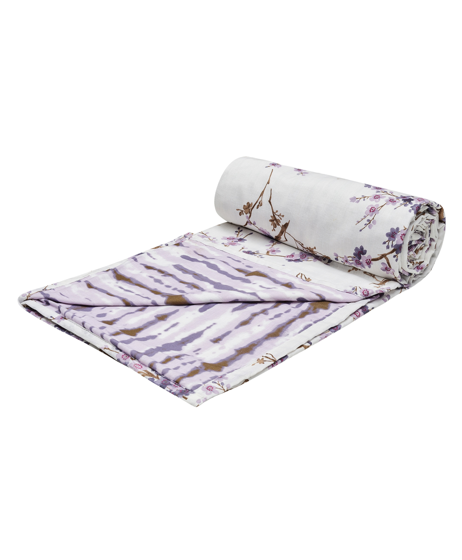 Trance Home Linen Pure Malmal Cotton Lightweight Multipurpose Baby Dohar- Akira Lavender-image-38