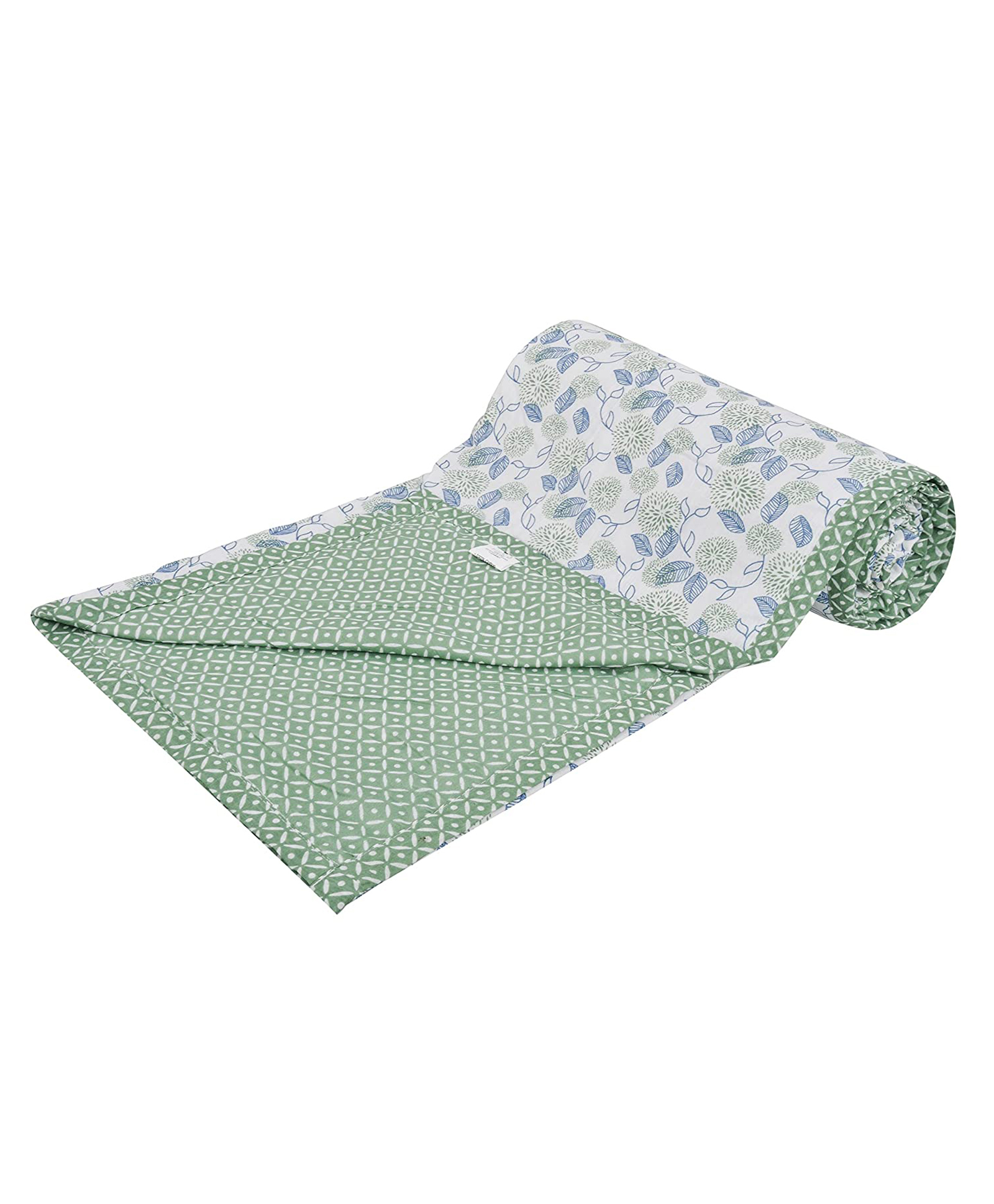 Trance Home Linen Pure Malmal Cotton Soft Lightweight Multipurpose Baby Dohar- Spring Green-picture-23