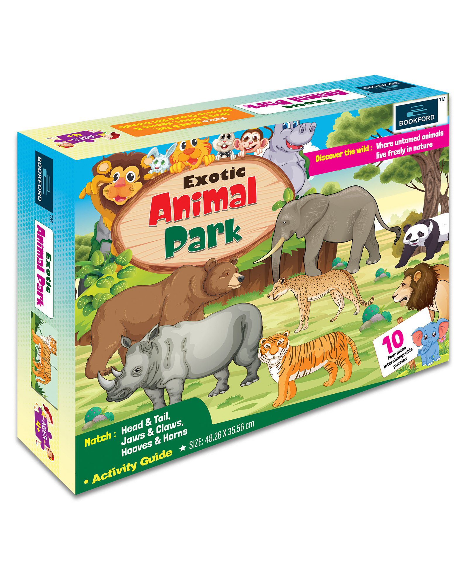 bookford publications Bookford Exotic Animal Park Cards Puzzle - 40 Pieces-picture-16
