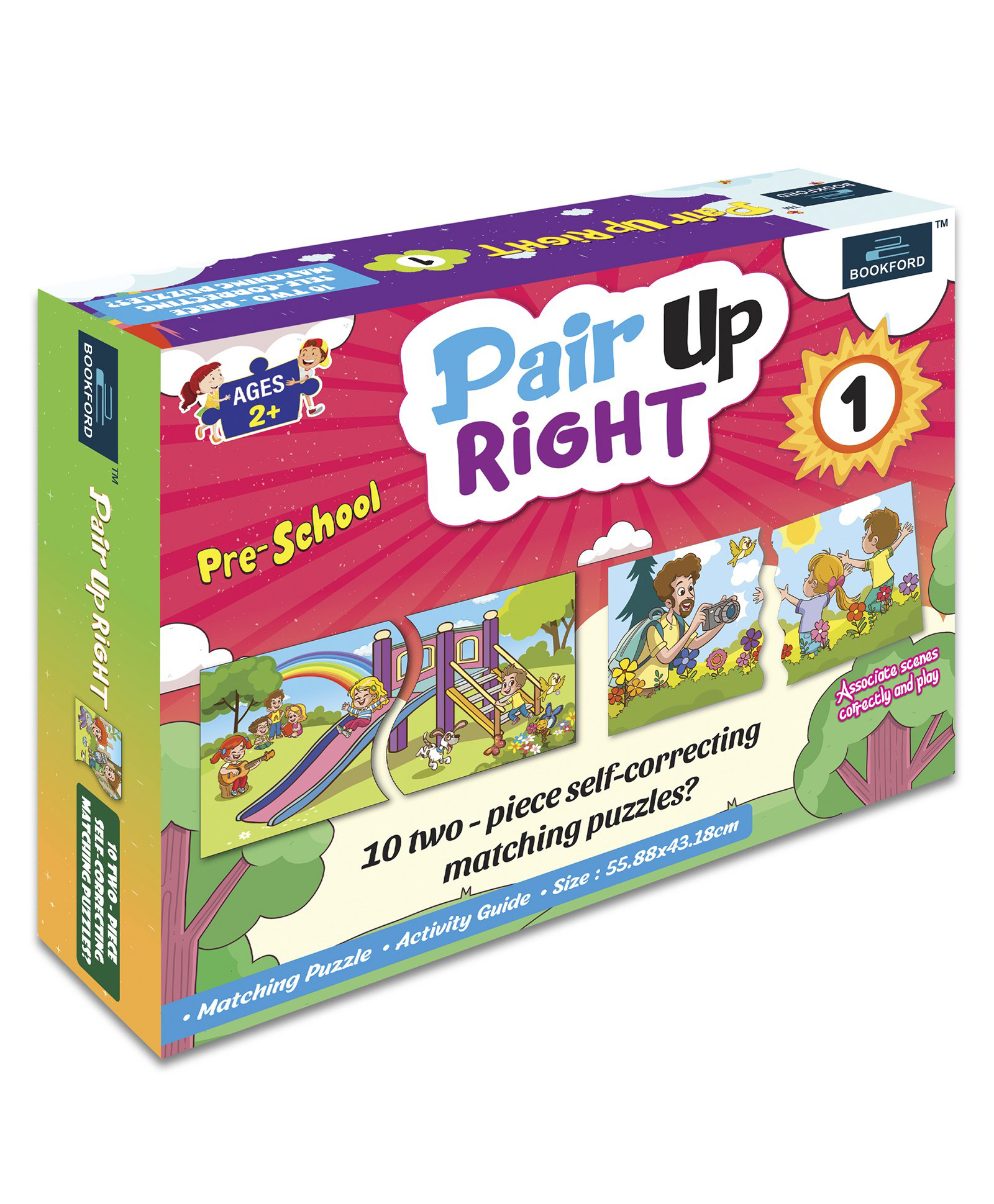 bookford publications Bookford Pair Ups Right  -1  Jigsaw Puzzle - 20 Pieces-picture-39