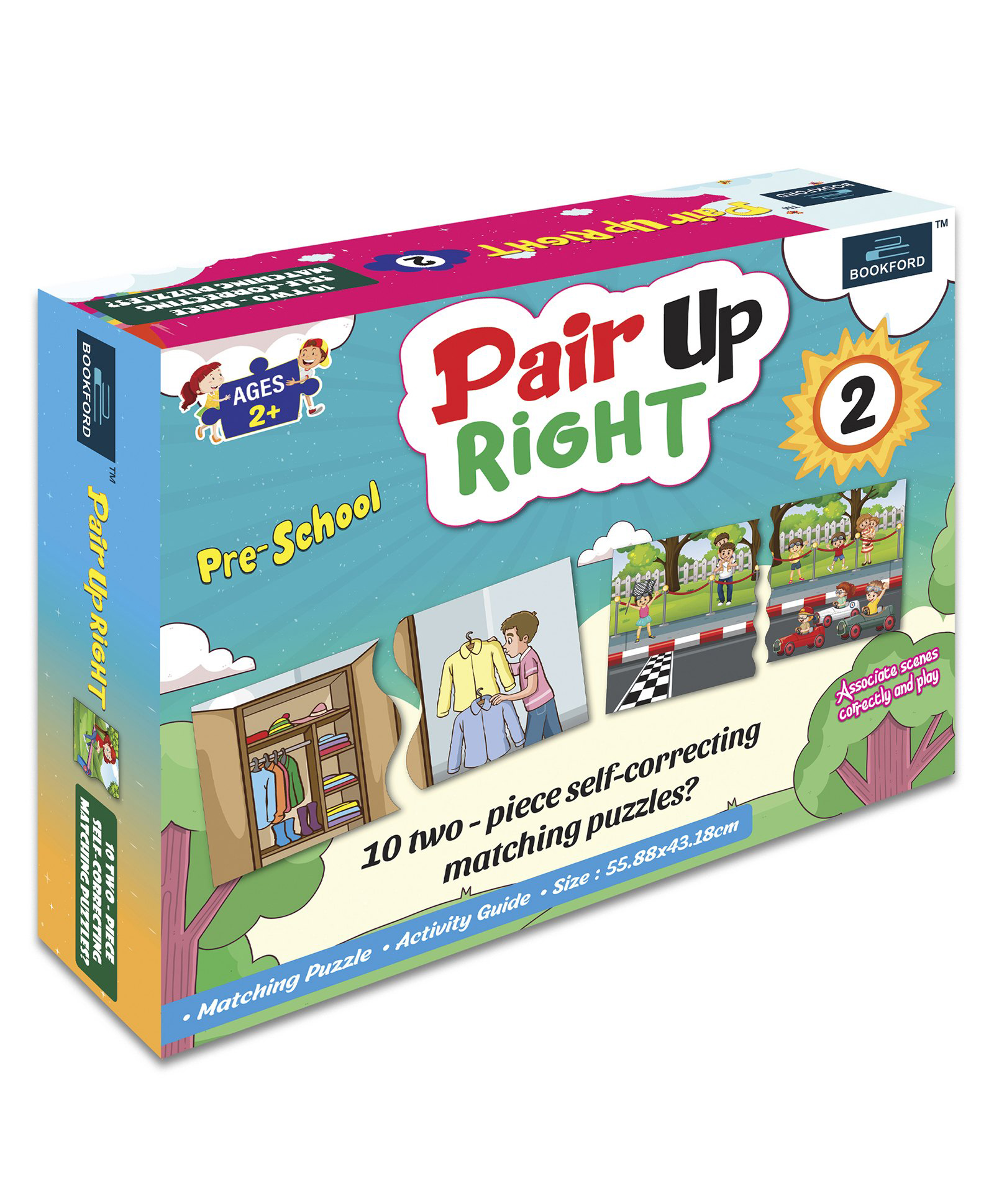 bookford publications Bookford Pair Ups Right  -2 Jigsaw Puzzle - 20 Pieces-picture-14