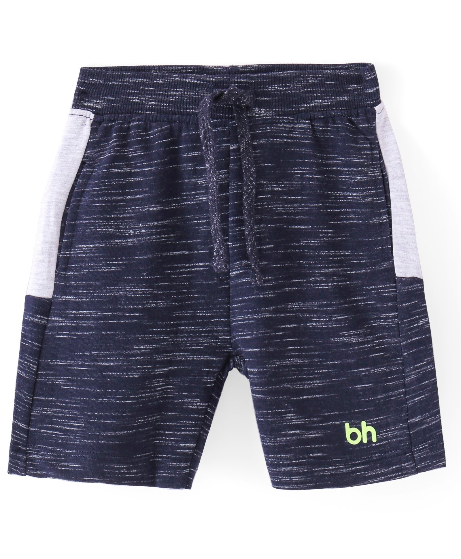 Babyhug Cotton Looper Knit Mid Thigh Shorts Text Print -Navy-image-32