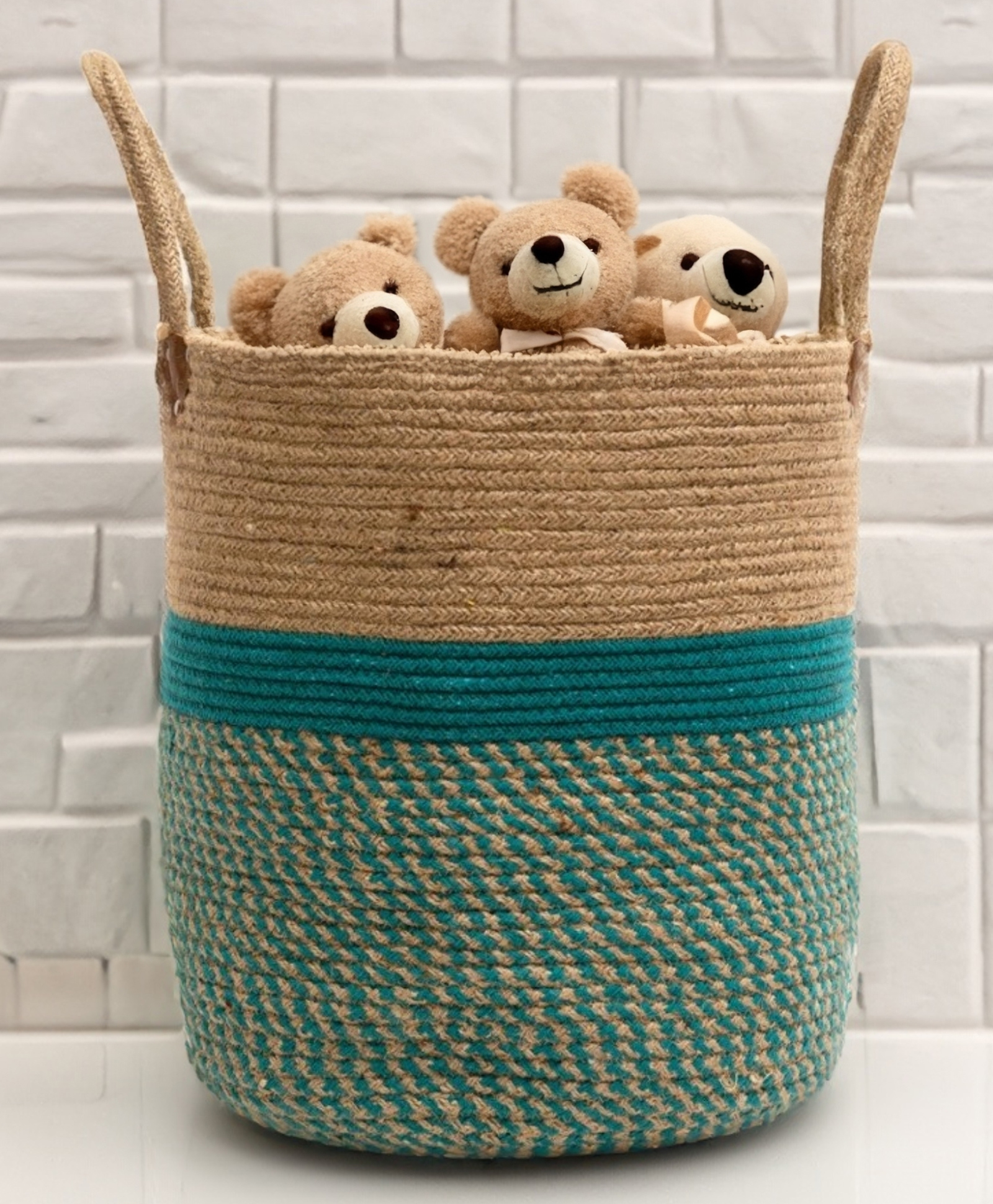 Jasmey Homes Spacious Sturdy Storage Basket - Teal-picture-37