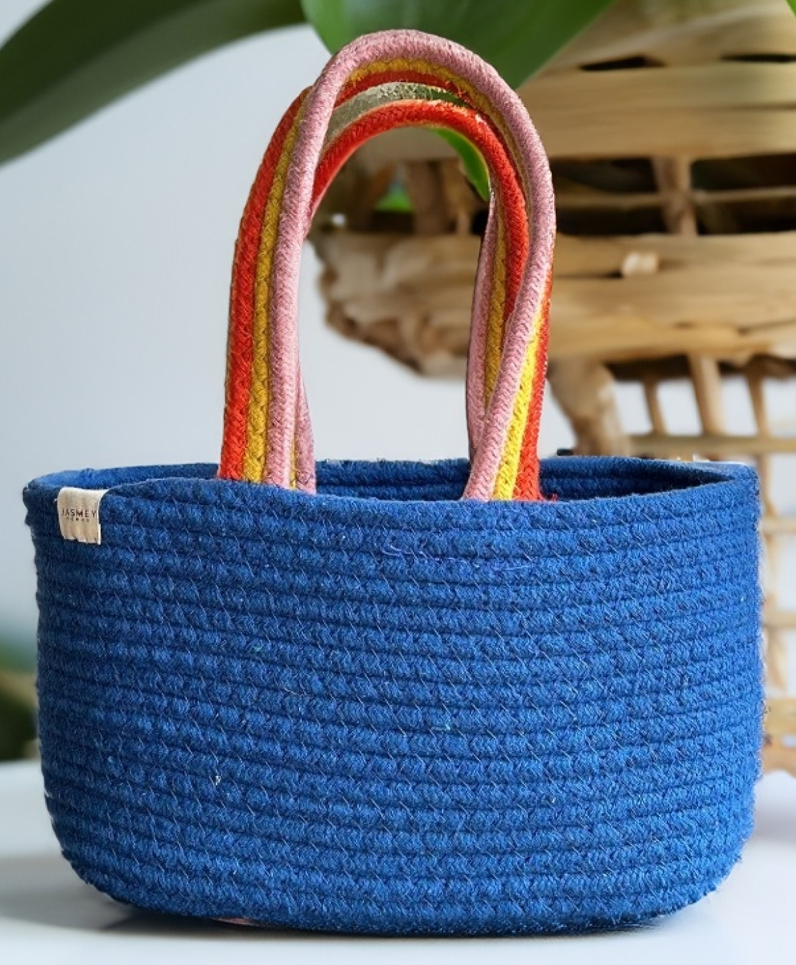 Jasmey Homes Boho Basket for storage/diaper basket - Blue-picture-42