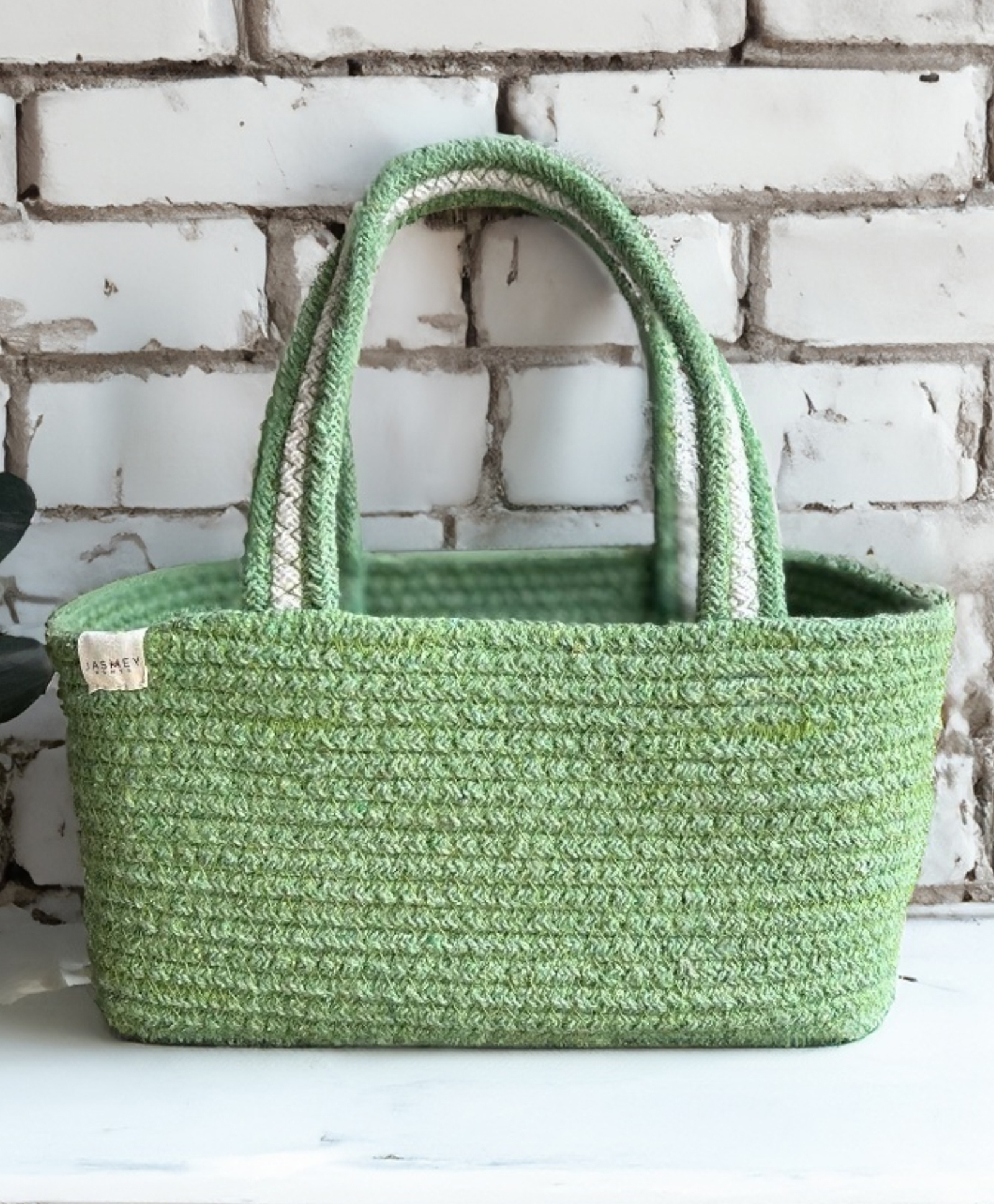 Jasmey Homes Boho Basket for storage/diaper basket - Green-image-6