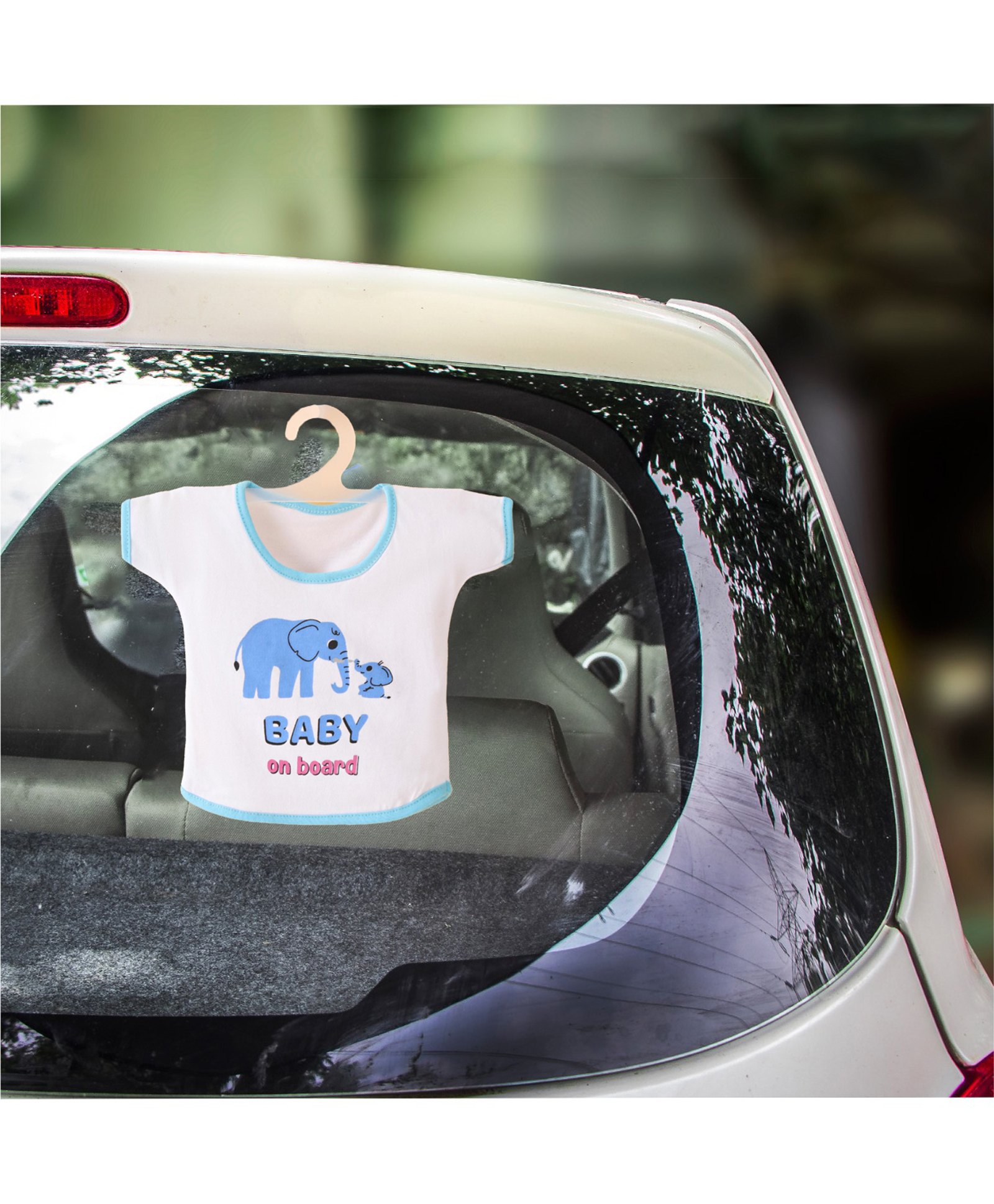 fab n funky Baby on Board Car Decals Cloth Safety Sign Board with Hanger Car Warning Sign Vehicles Sticker  - Blue-picture-16