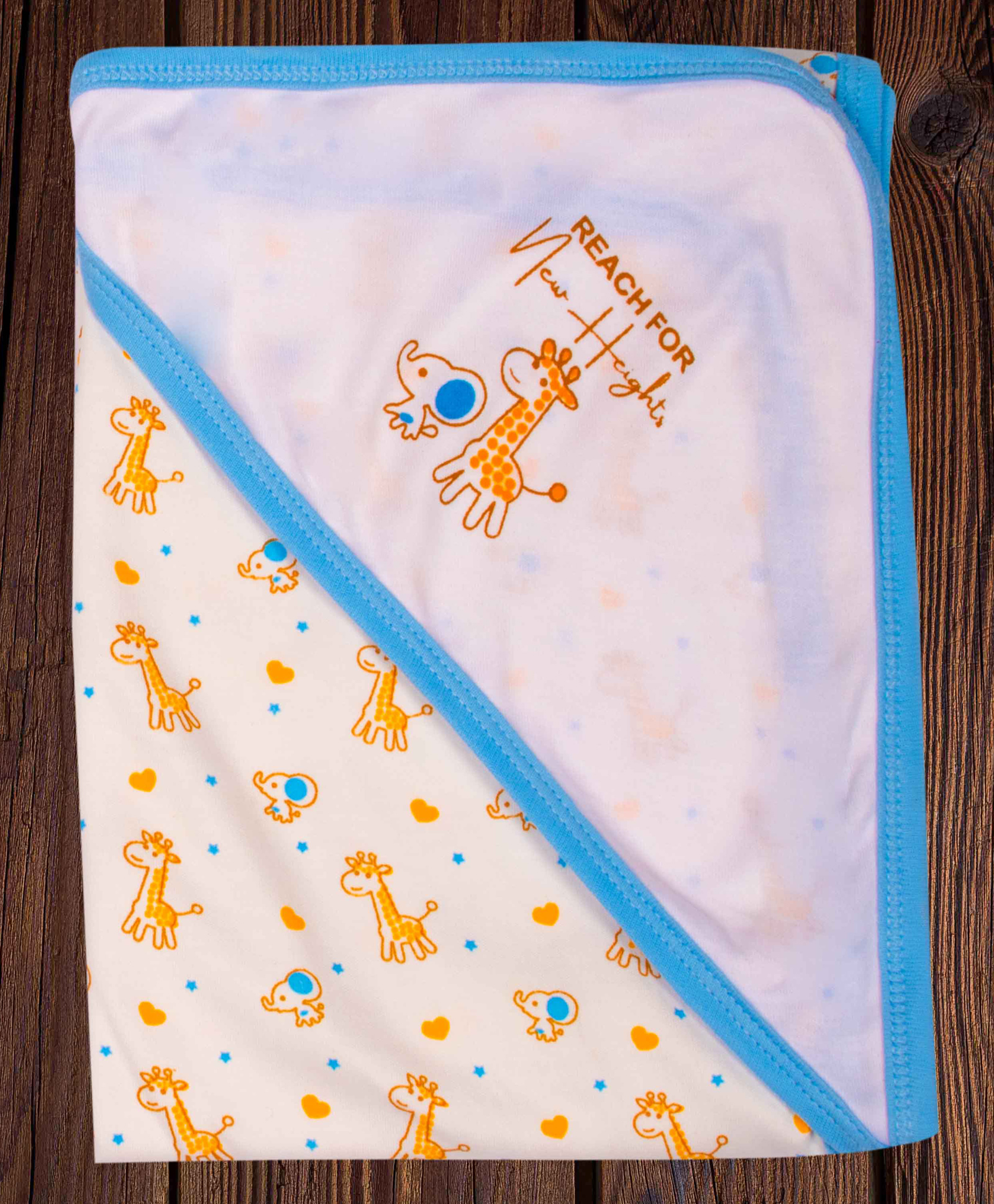 Mittenbooty Baby Hooded Wrap single Ply -Giraffe Print-yellow-picture-22
