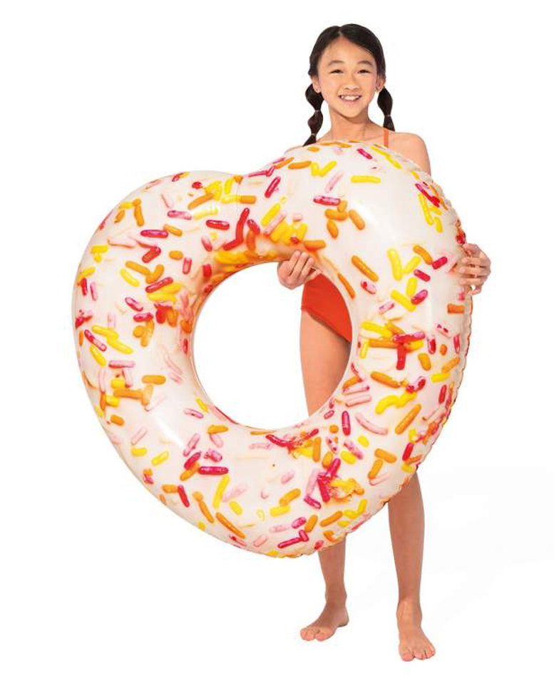Intex Inflatable Donut Heart Swimming Ring Kiddie Float Intex Swimming Pool And Beach FloatMulticolor-picture-34
